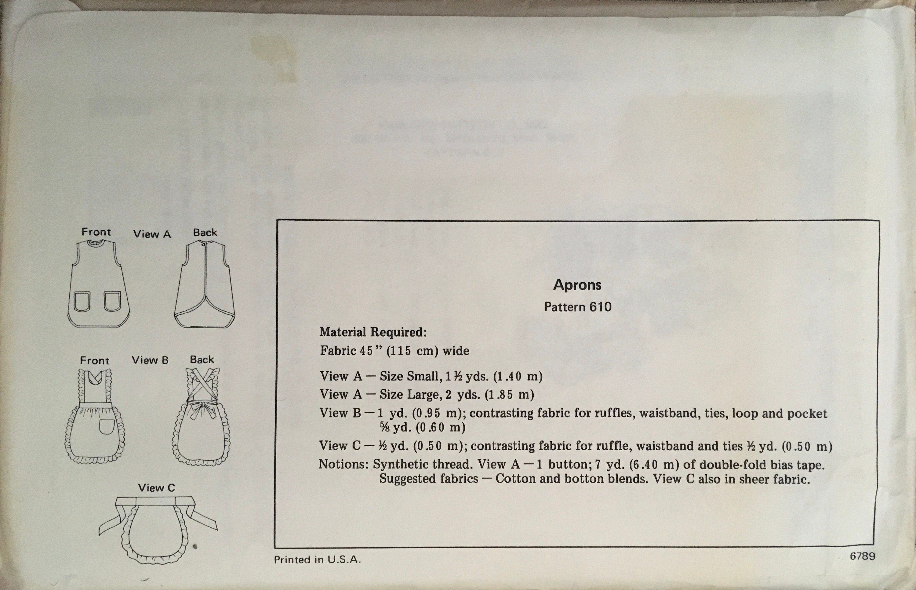 Kwik Sew 610 Sewing Pattern (Vintage) UNCUT