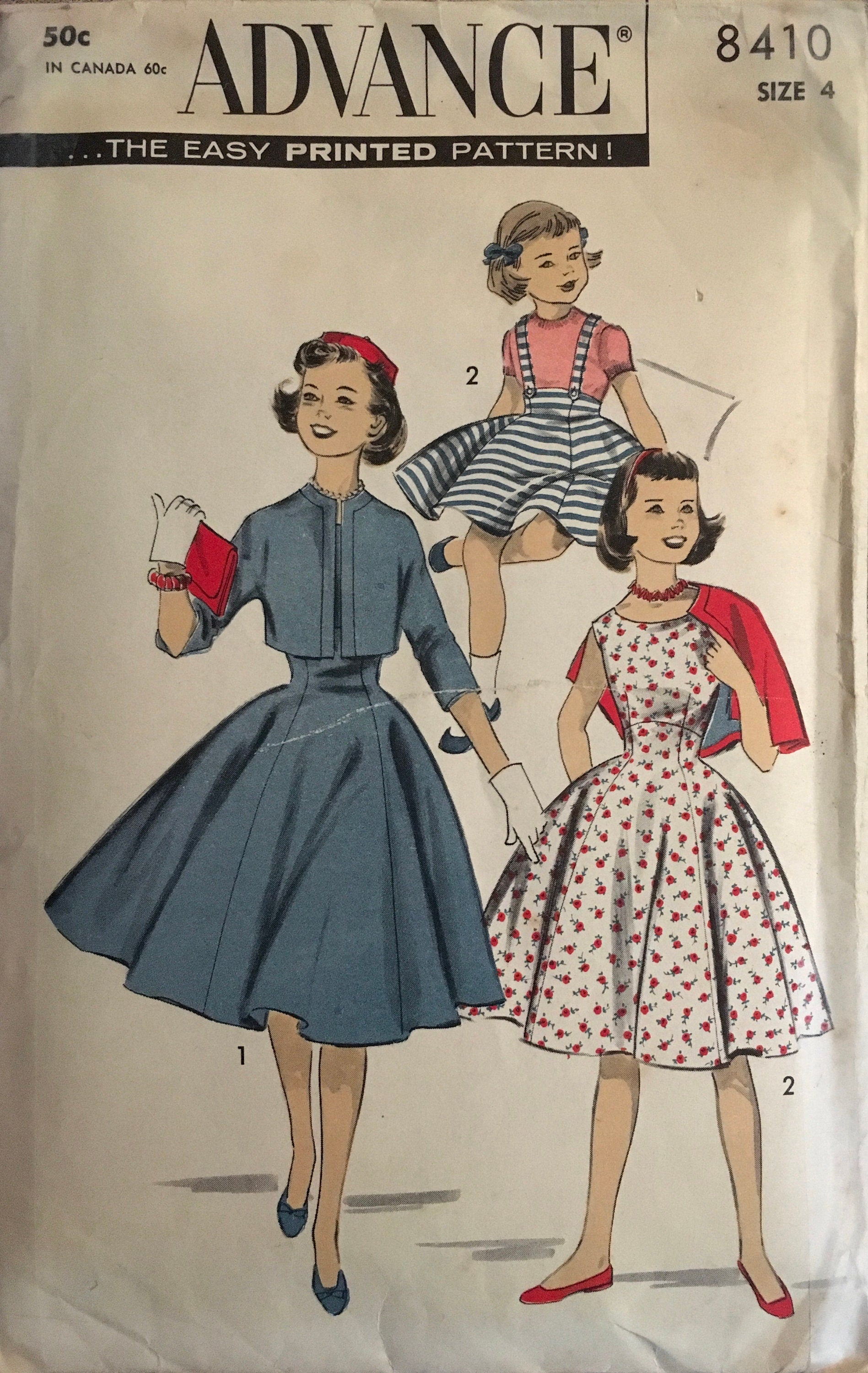 Advance 8410 Sewing Pattern (Vintage) CUT