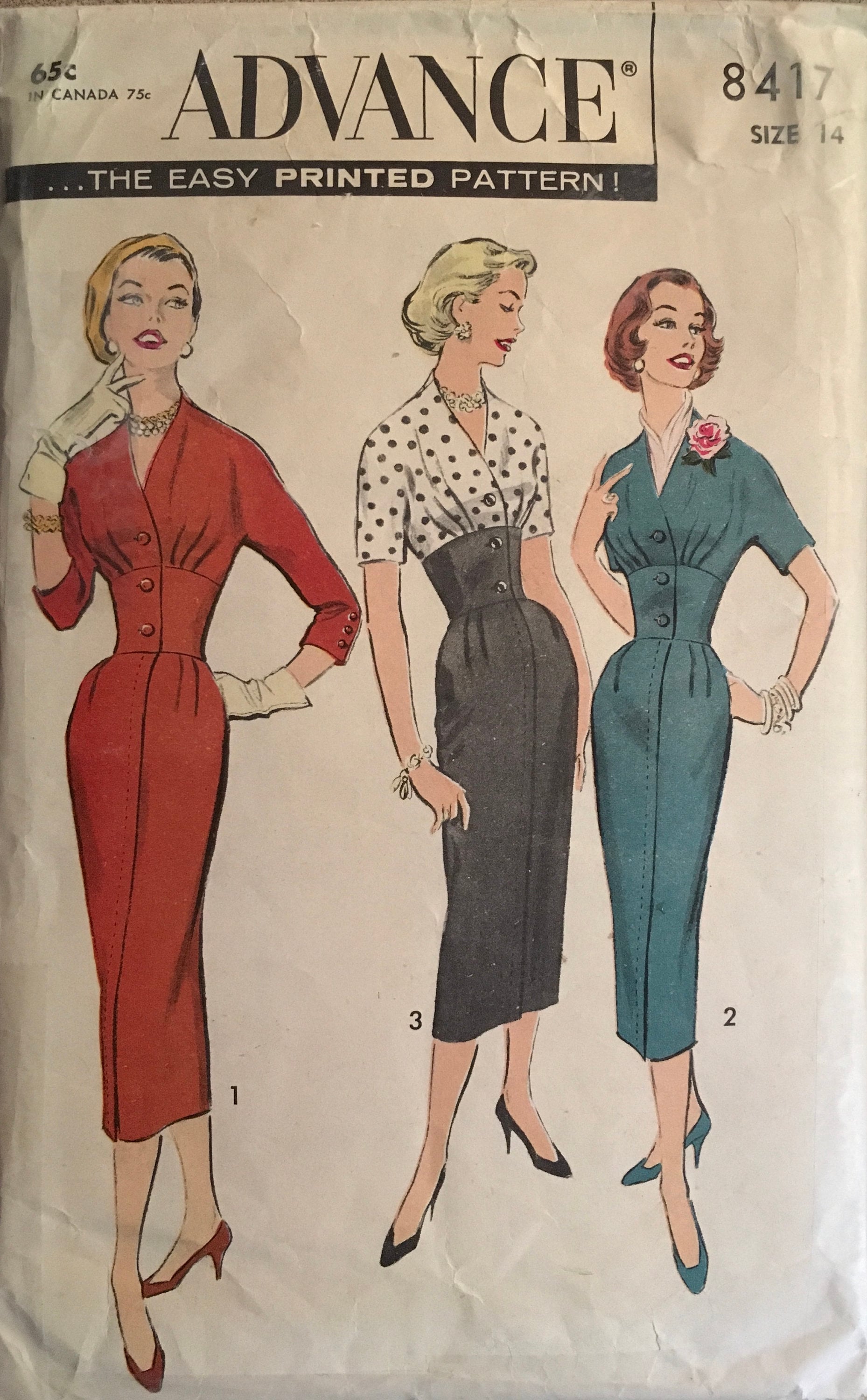 Advance 8417 Sewing Pattern (Vintage) CUT
