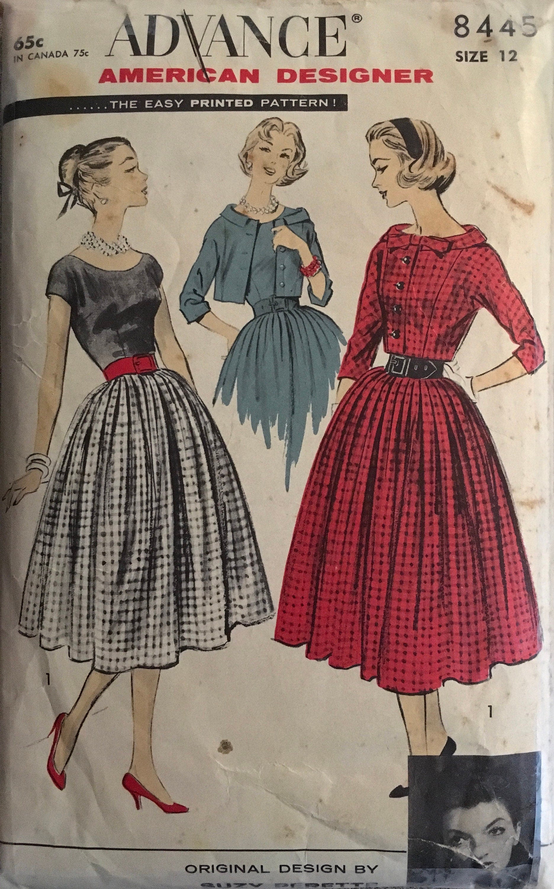 Advance 8445 Sewing Pattern (Vintage) CUT