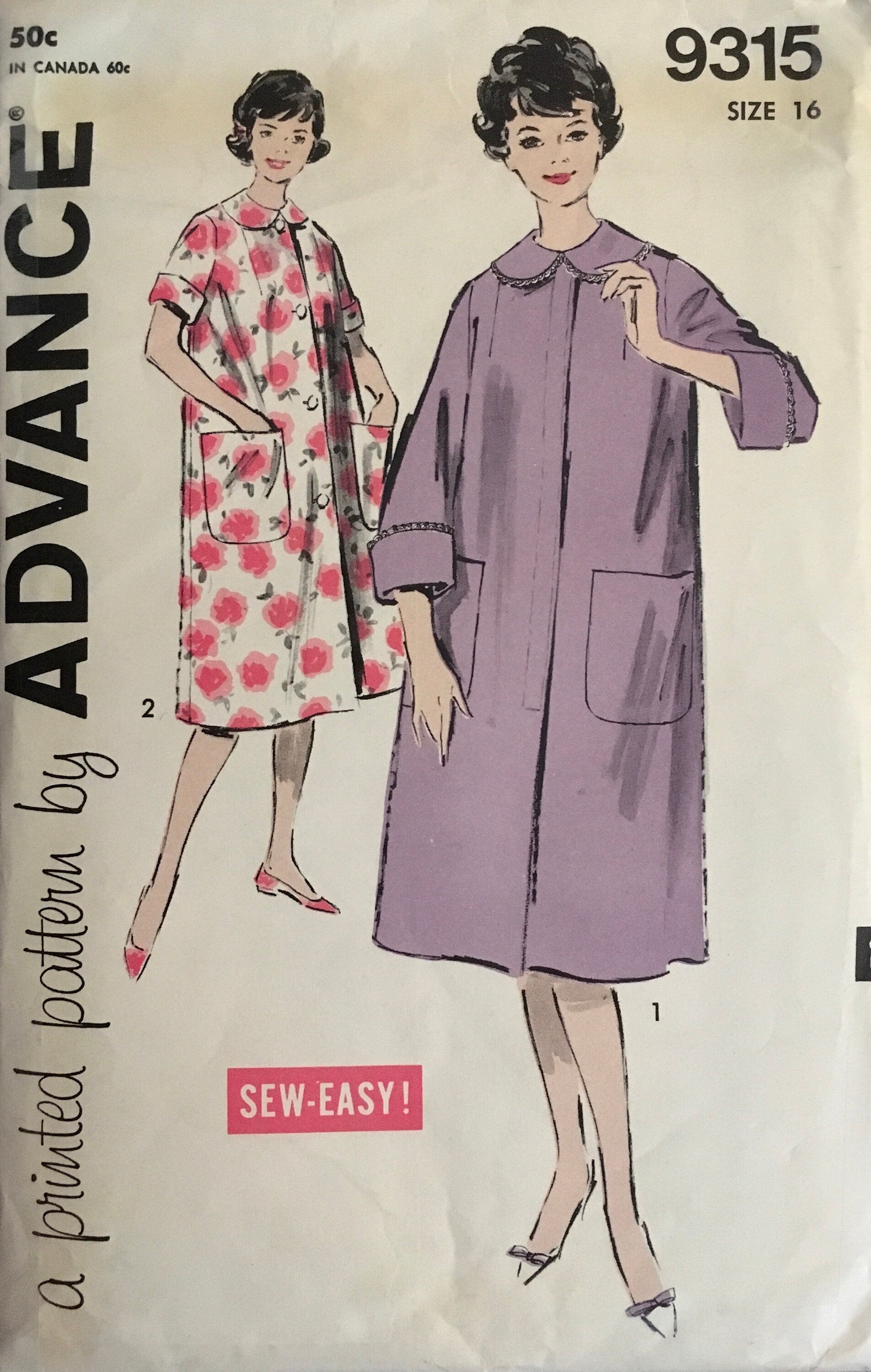 Advance 9315 Sewing Pattern (Vintage) UNCUT