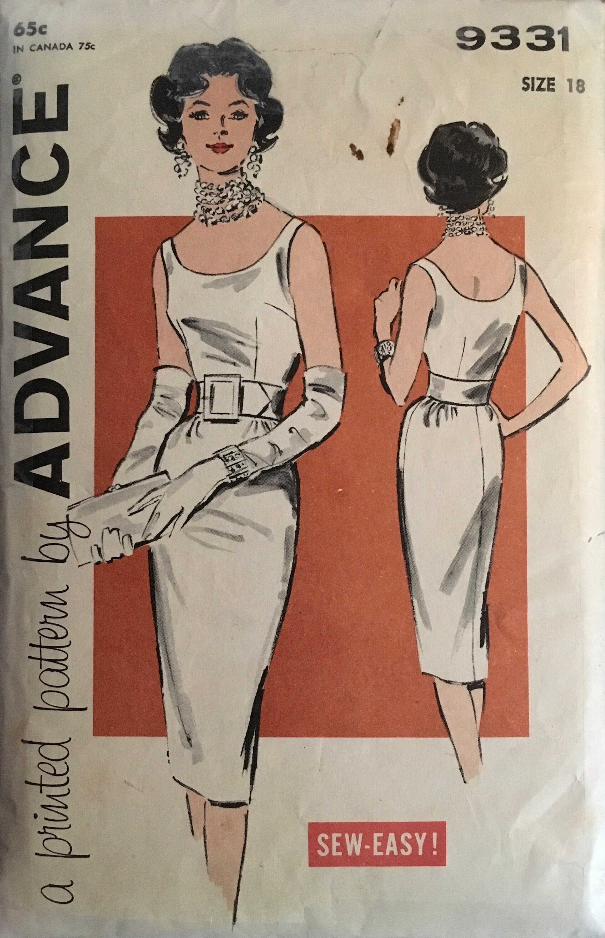 Advance 9331 Sewing Pattern (Vintage) CUT