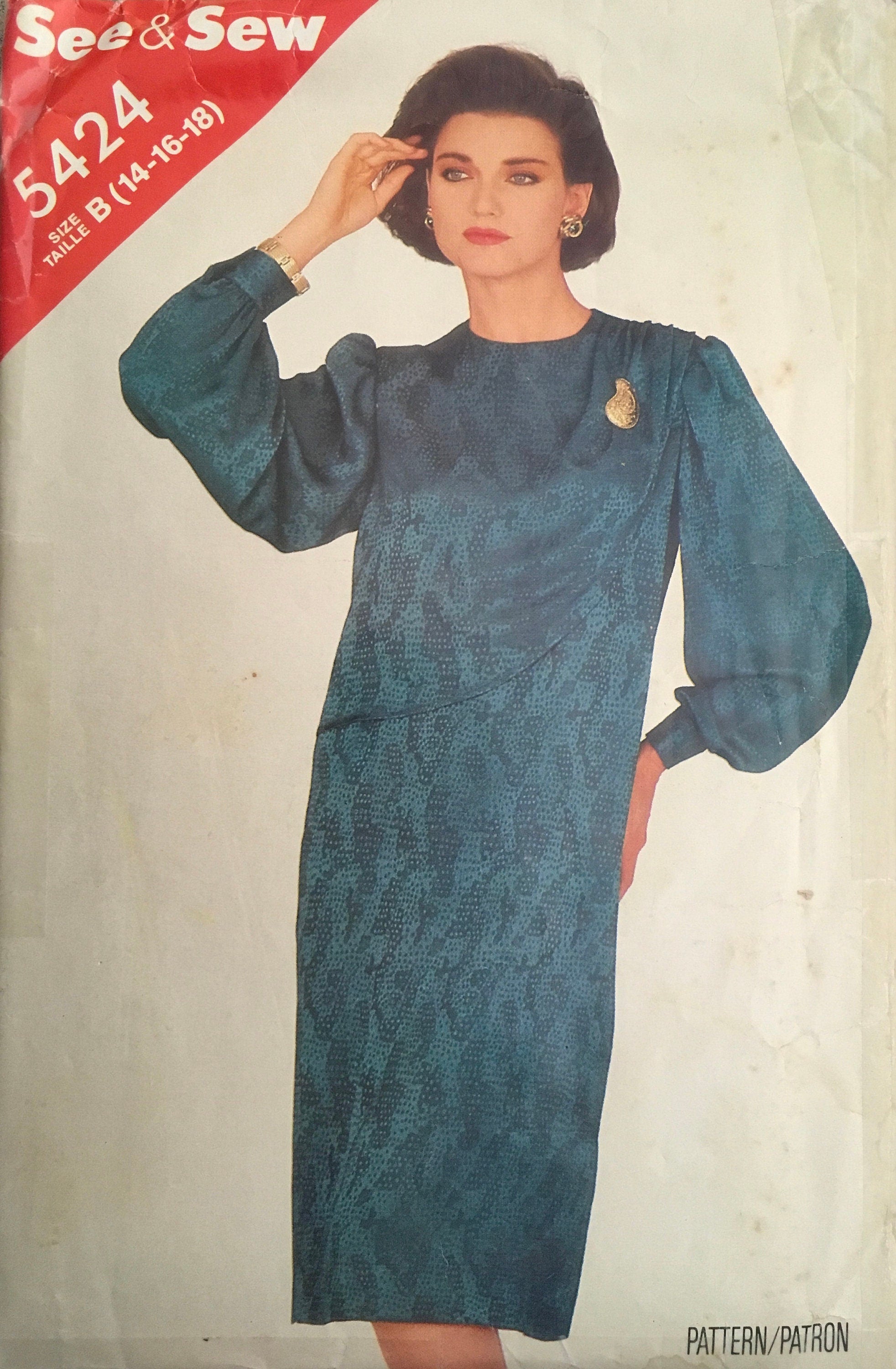 See & Sew 5424 Sewing Pattern (Vintage) CUT