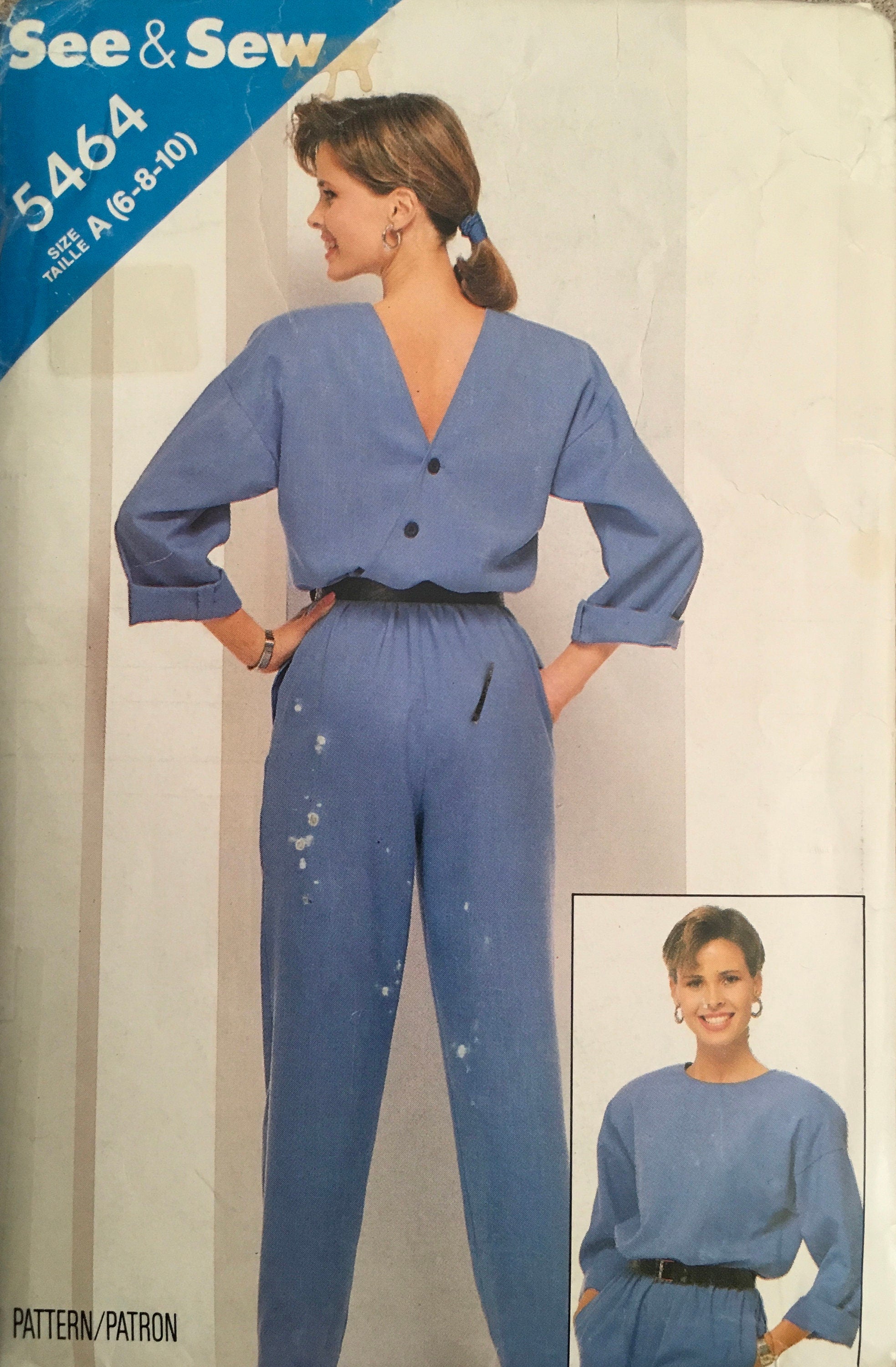 See & Sew 5464 Sewing Pattern (Vintage) CUT