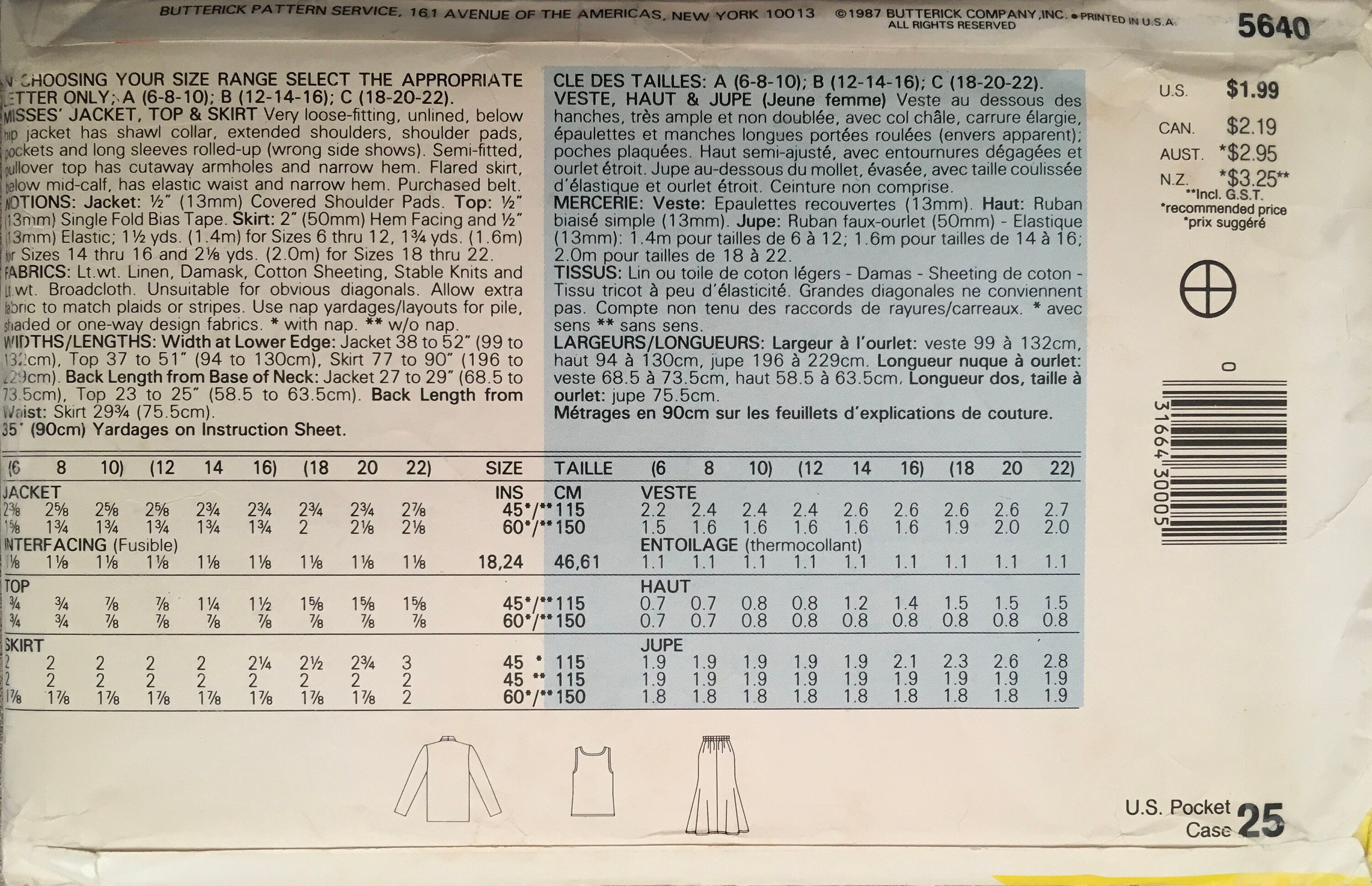 See & Sew 5640 Sewing Pattern (Vintage) UNCUT/CUT