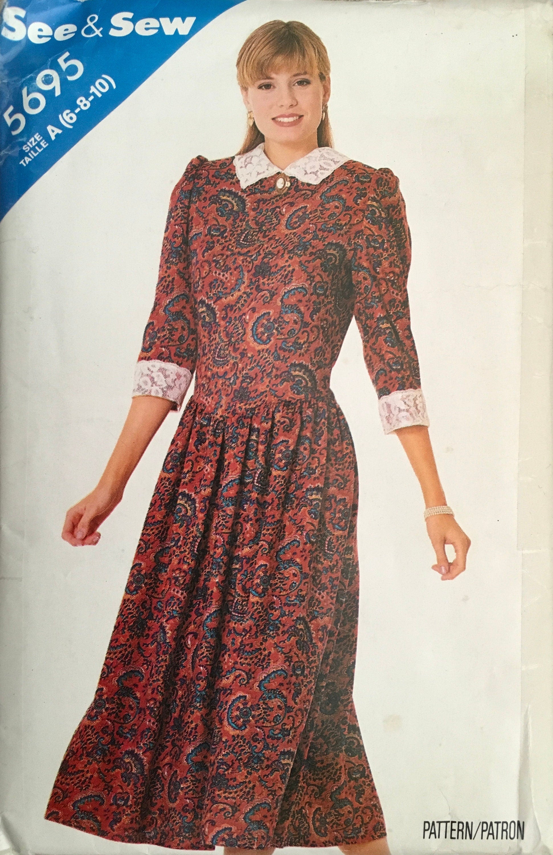 See & Sew 5695 Sewing Pattern (Vintage) CUT