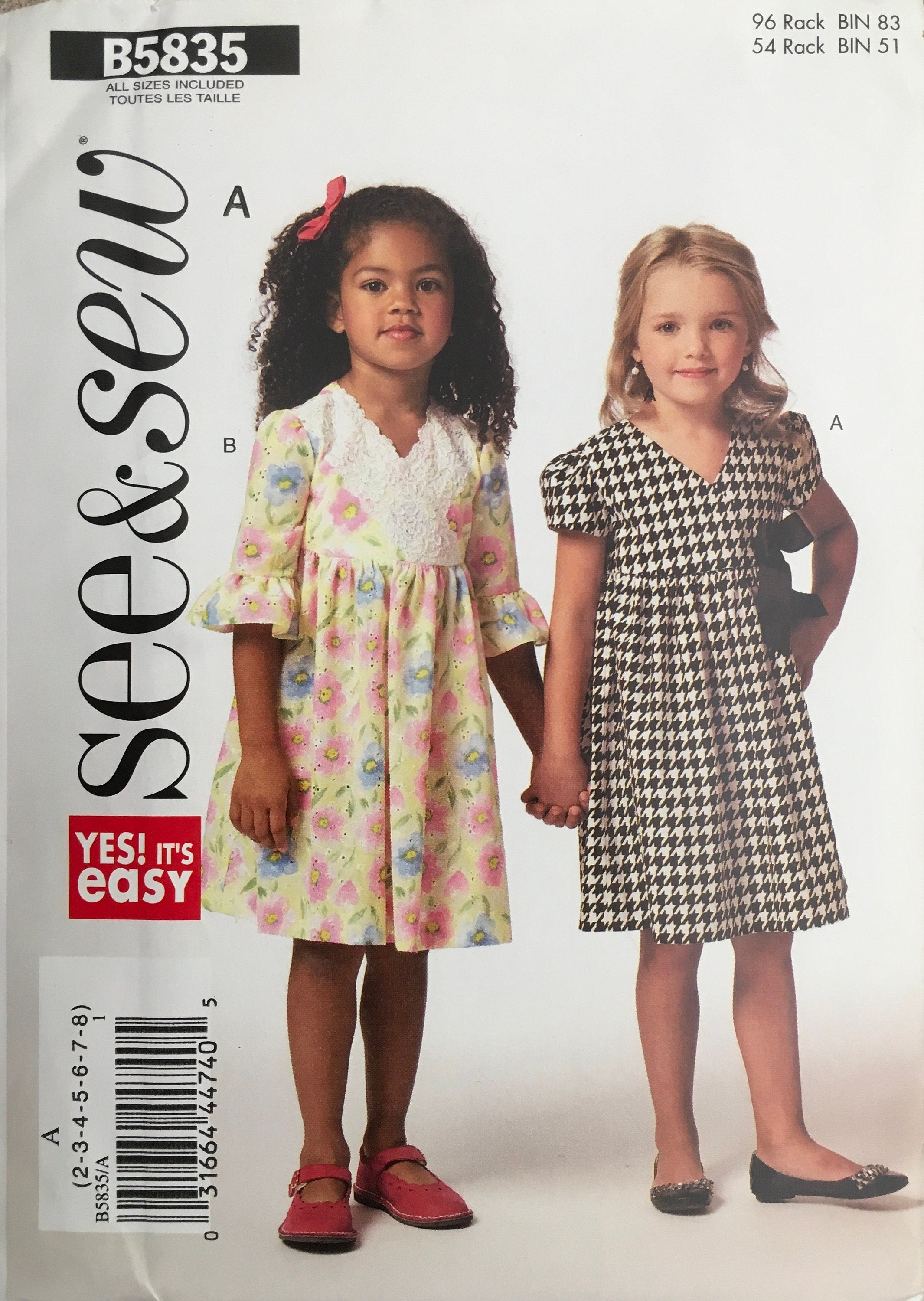 See & Sew 5835 Sewing Pattern (Vintage) UNCUT