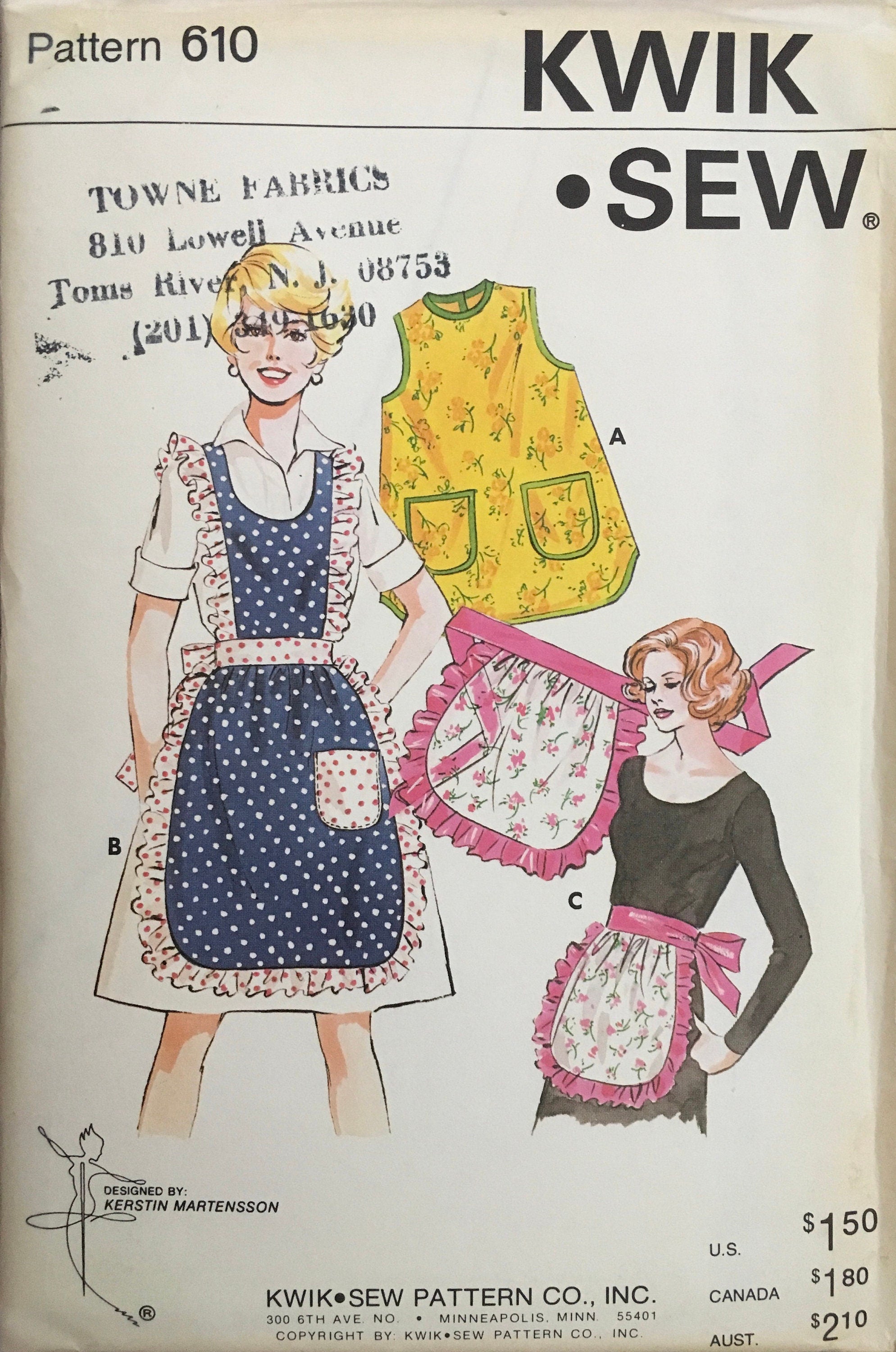 Kwik Sew 610 Sewing Pattern (Vintage) UNCUT