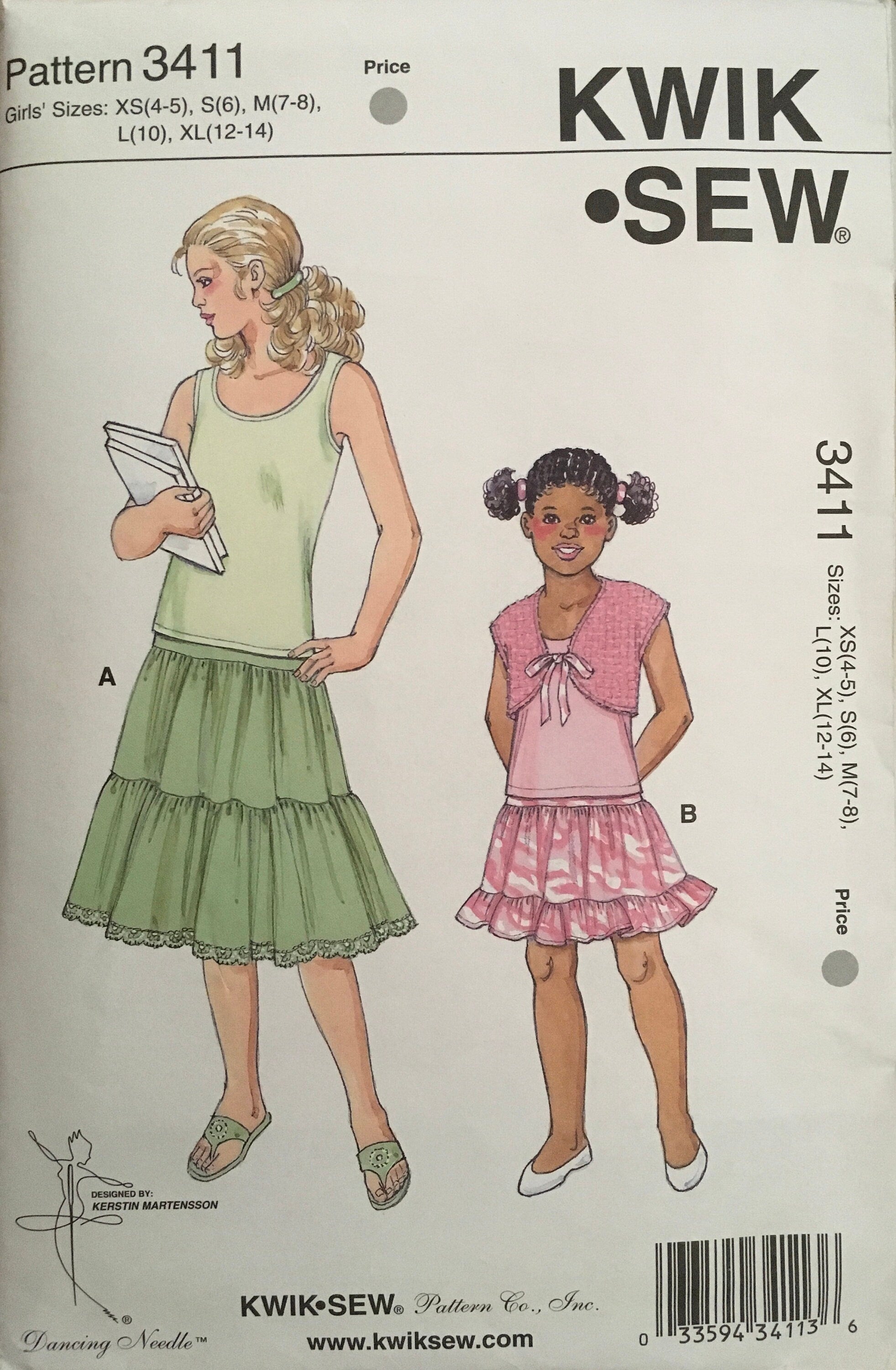 Kwik Sew 3411 Sewing Pattern (Vintage) CUT