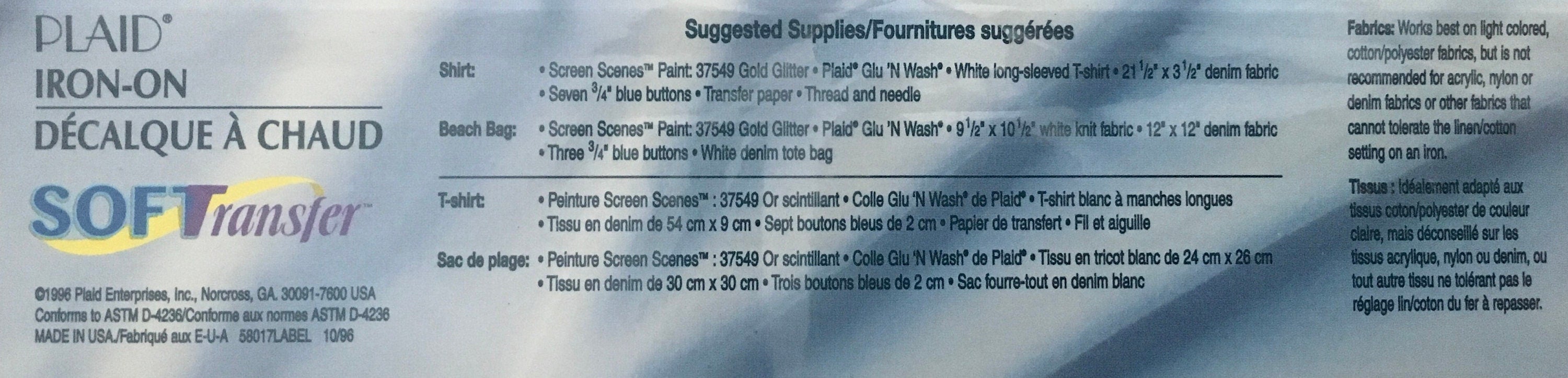 Soft Iron-On Transfer (Vintage) UNCUT