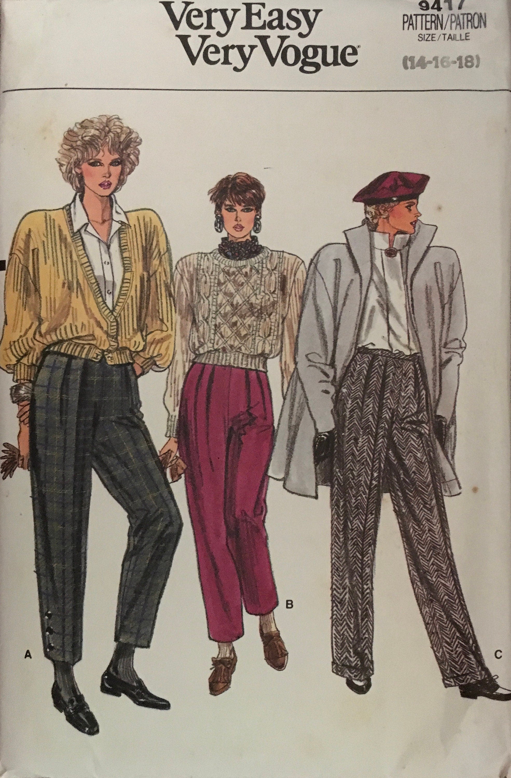 Vogue 9417 Sewing Pattern (Vintage) CUT