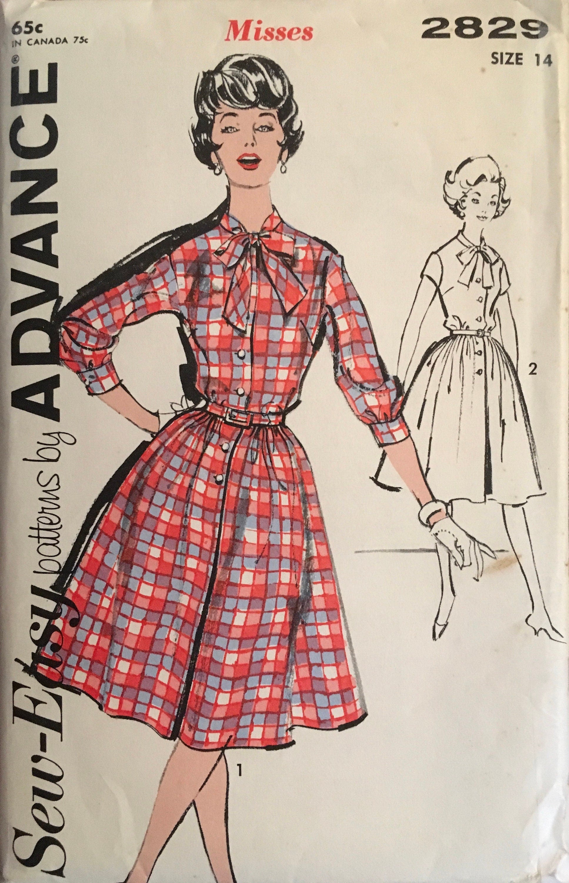 Advance 2829 Sewing Pattern (Vintage) UNCUT