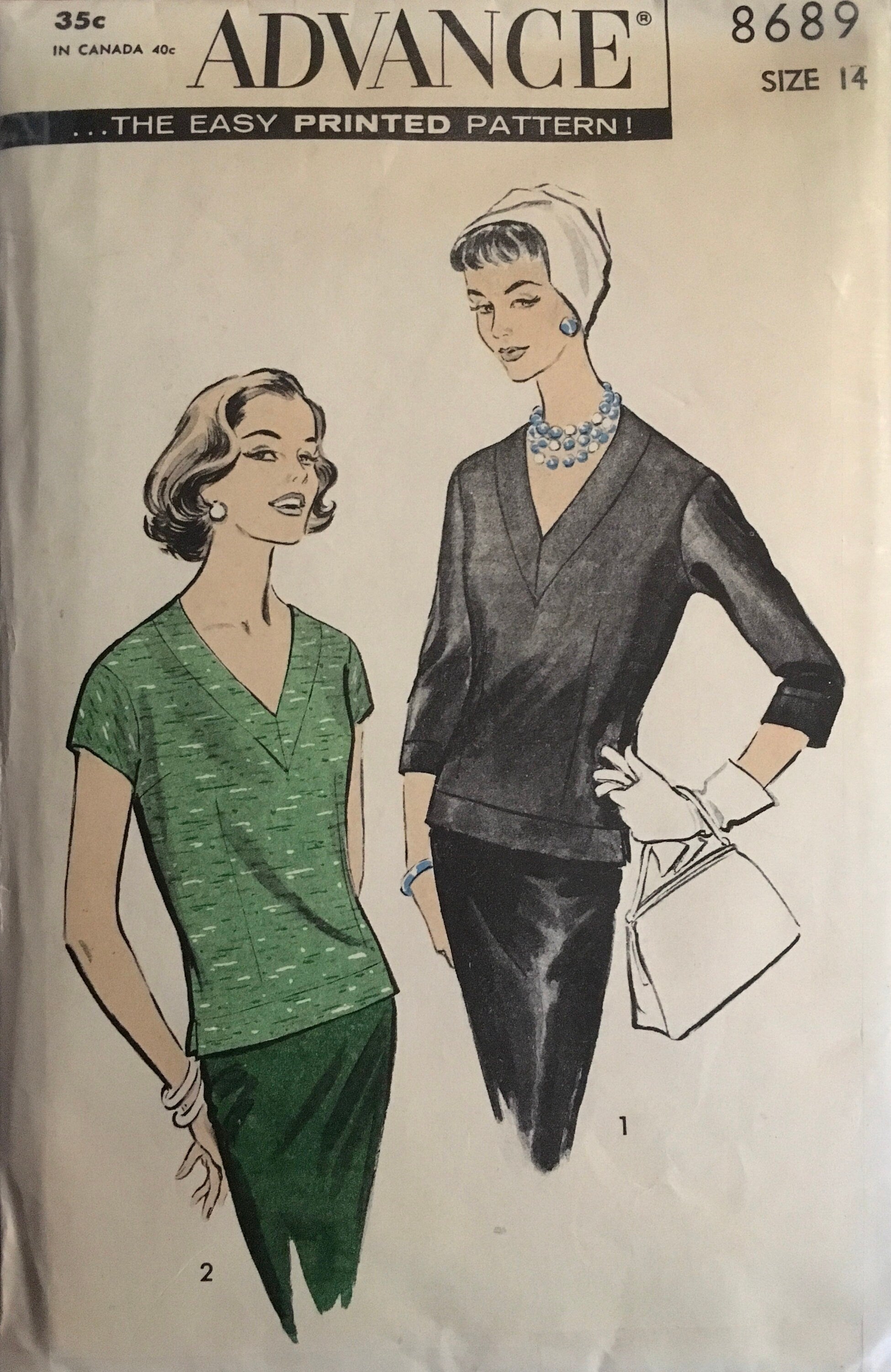 Advance 8689 Sewing Pattern (Vintage) CUT