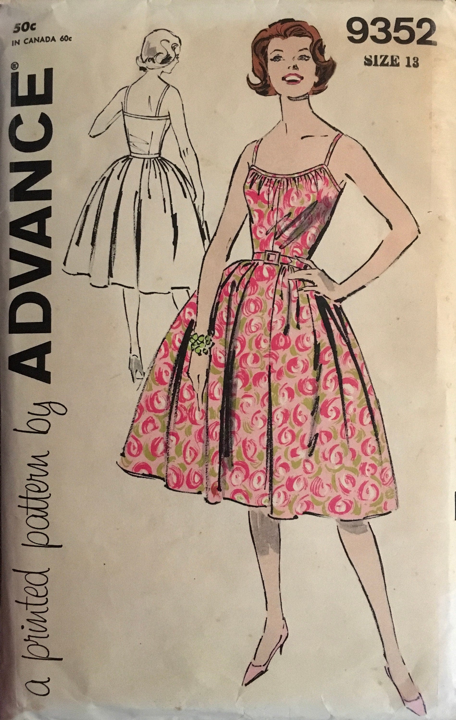Advance 9352 Sewing Pattern (Vintage) CUT