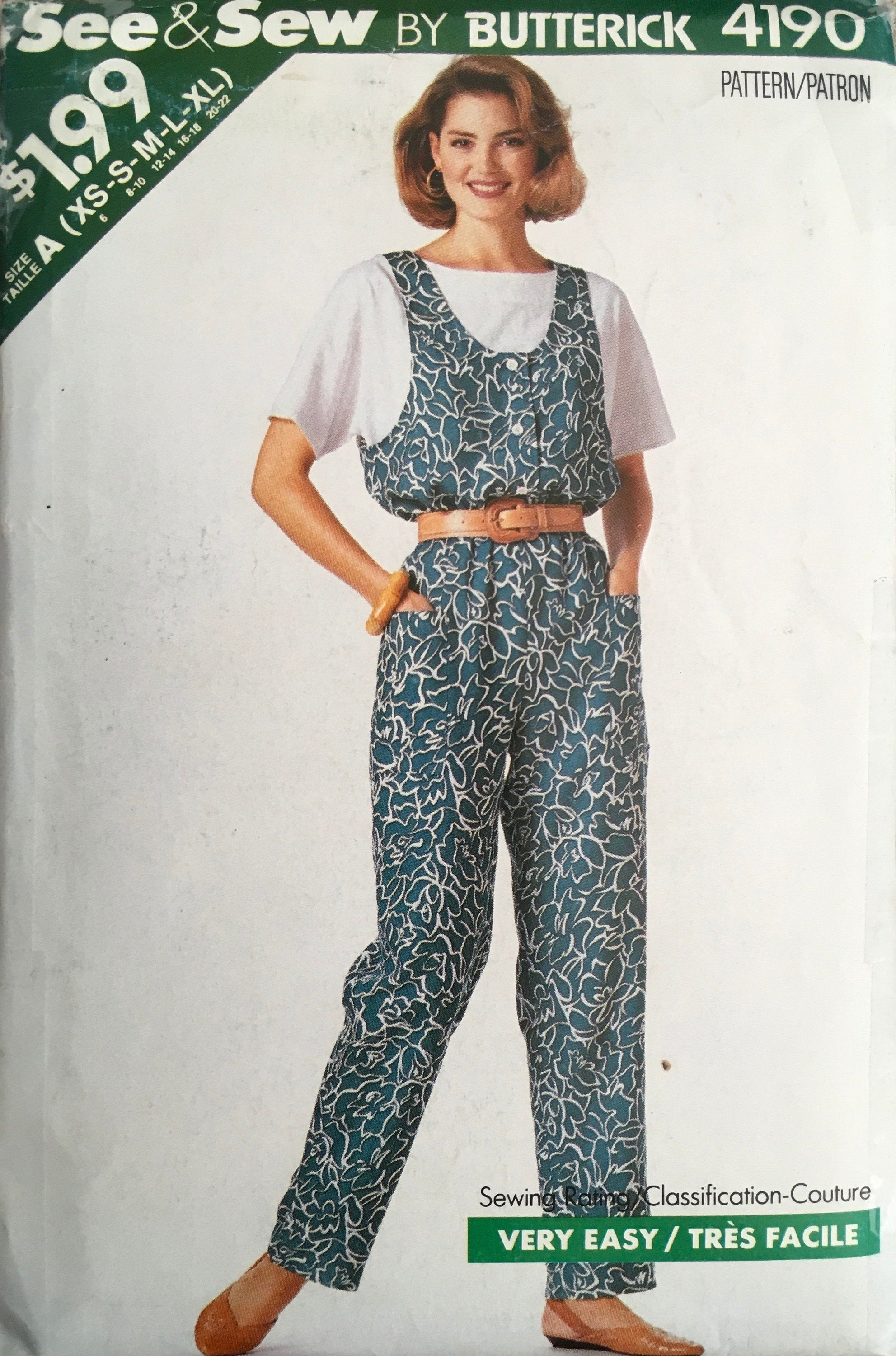 See & Sew 4190 Sewing Pattern (Vintage) CUT