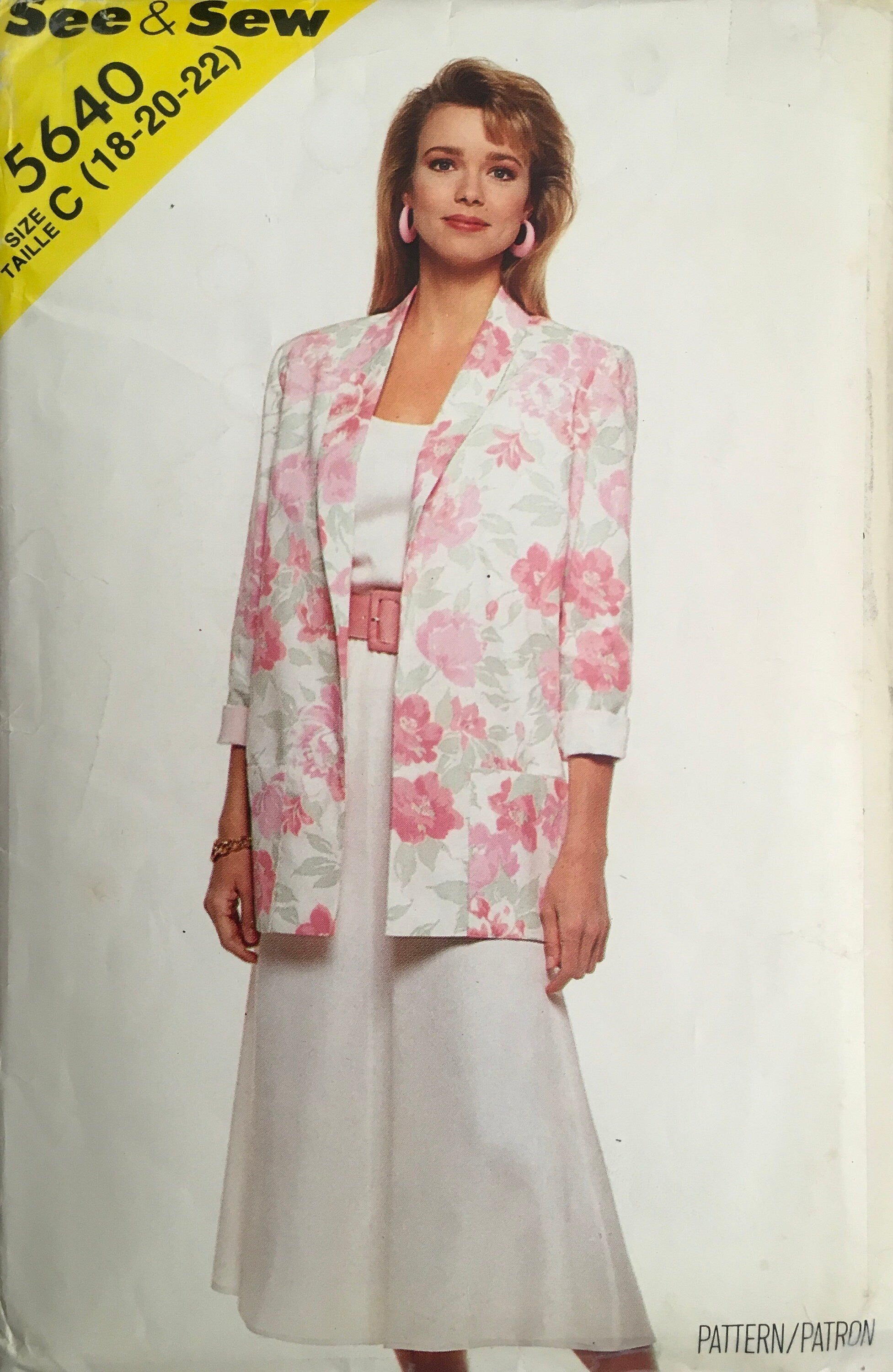 See & Sew 5640 Sewing Pattern (Vintage) UNCUT/CUT