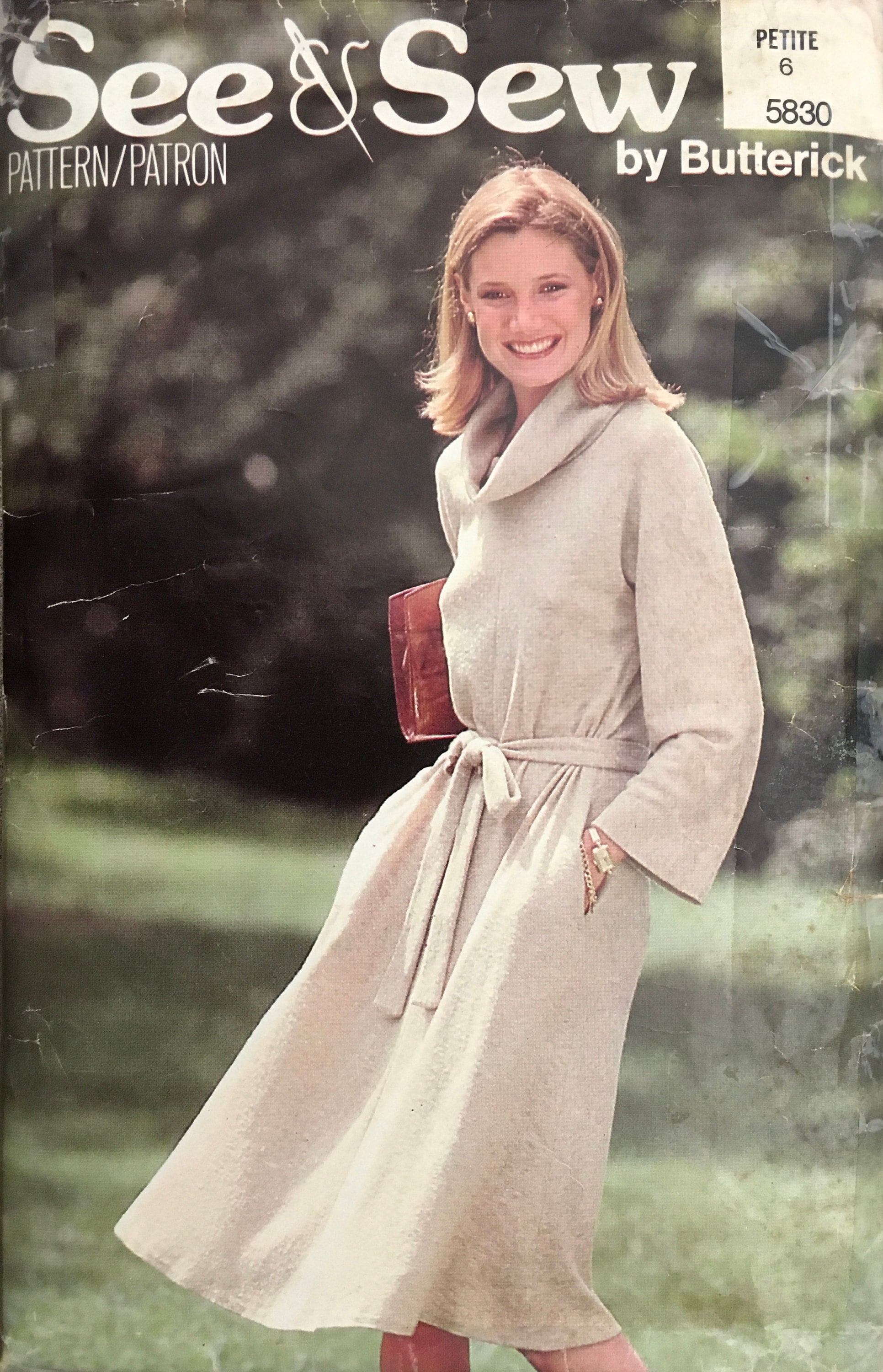 See & Sew 5830 Sewing Pattern (Vintage) CUT