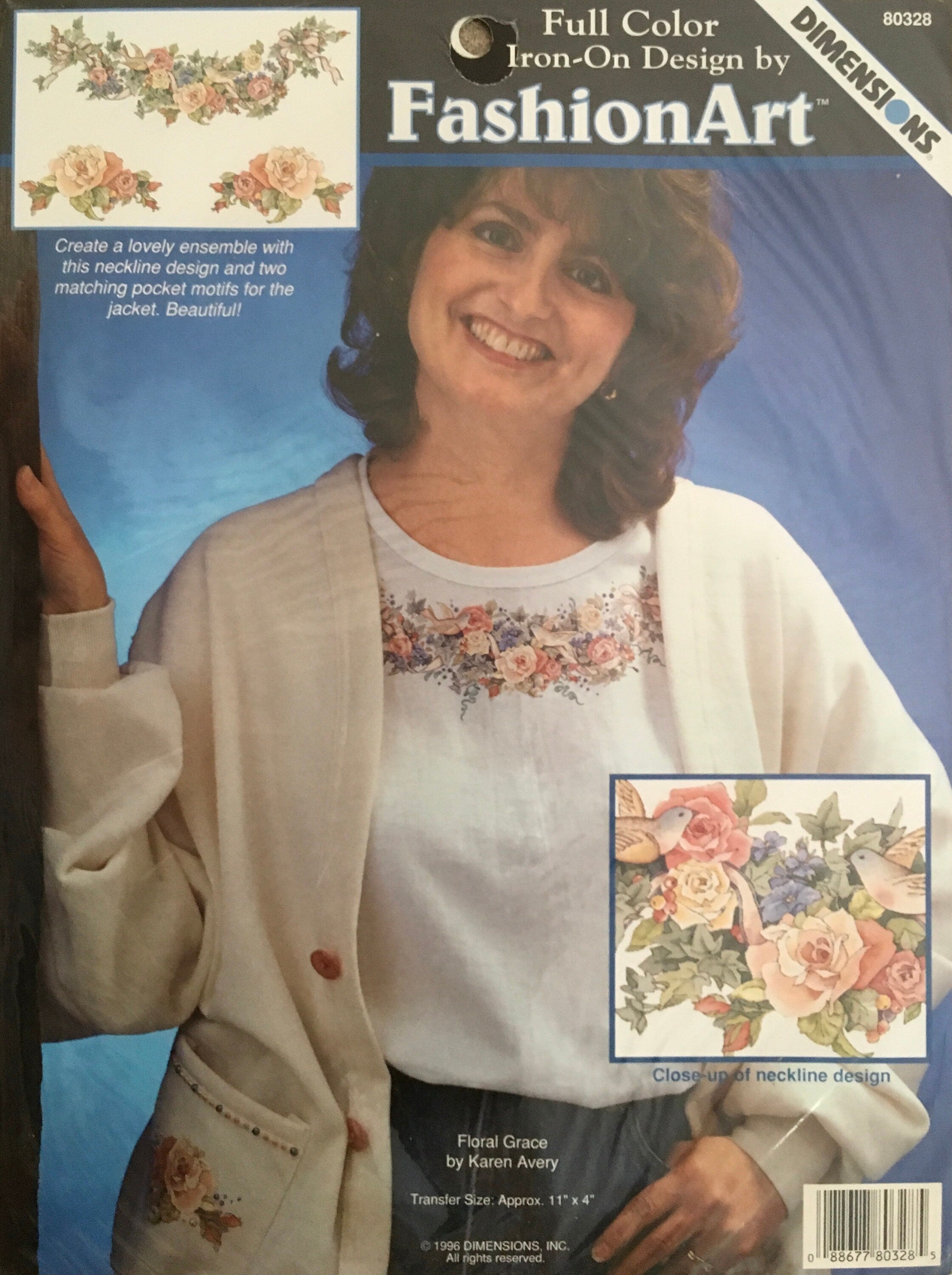 Fashion Art Iron-On Transfer (Vintage) UNCUT