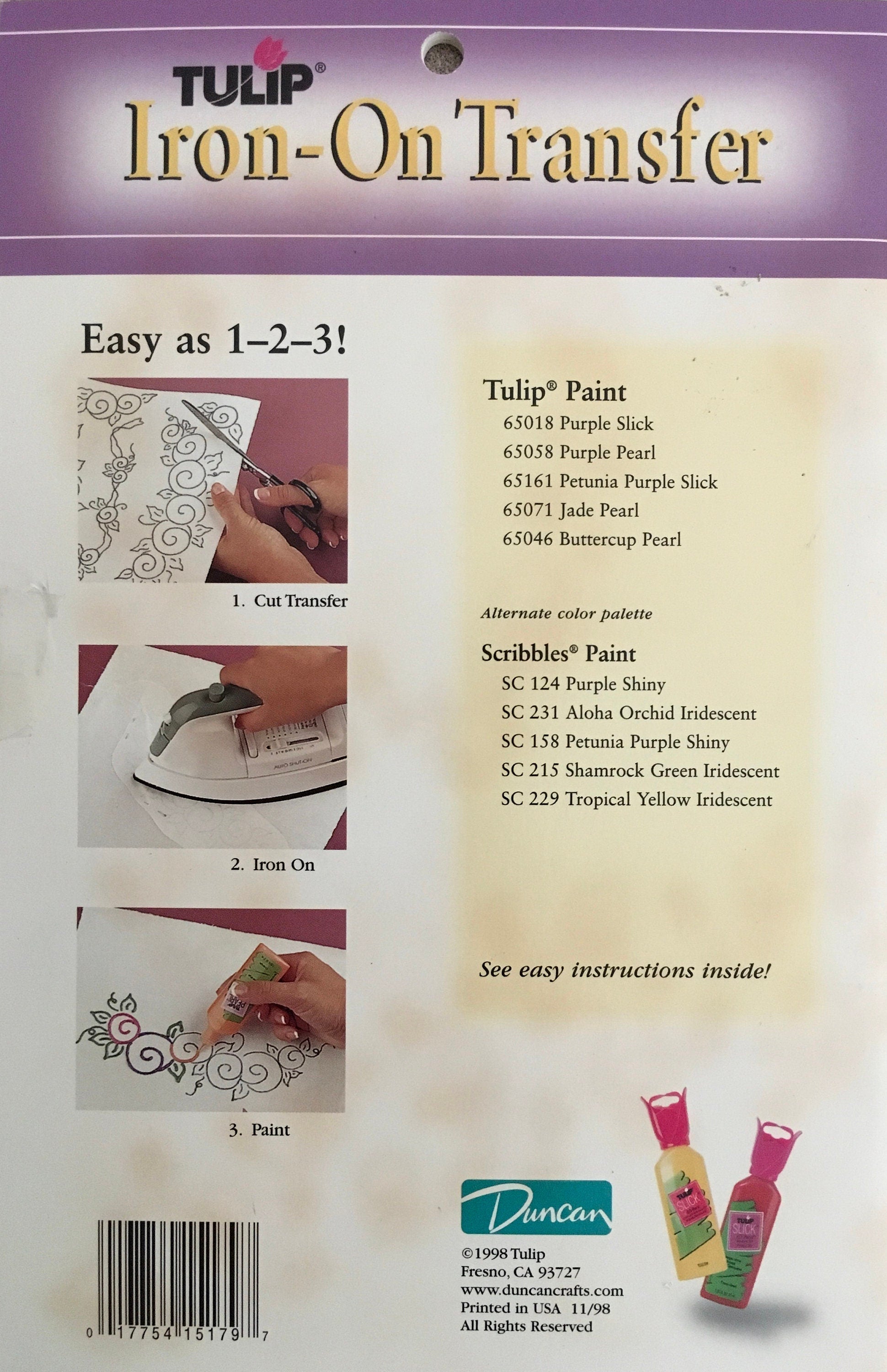Tulip Iron-On Transfer (Vintage) UNCUT