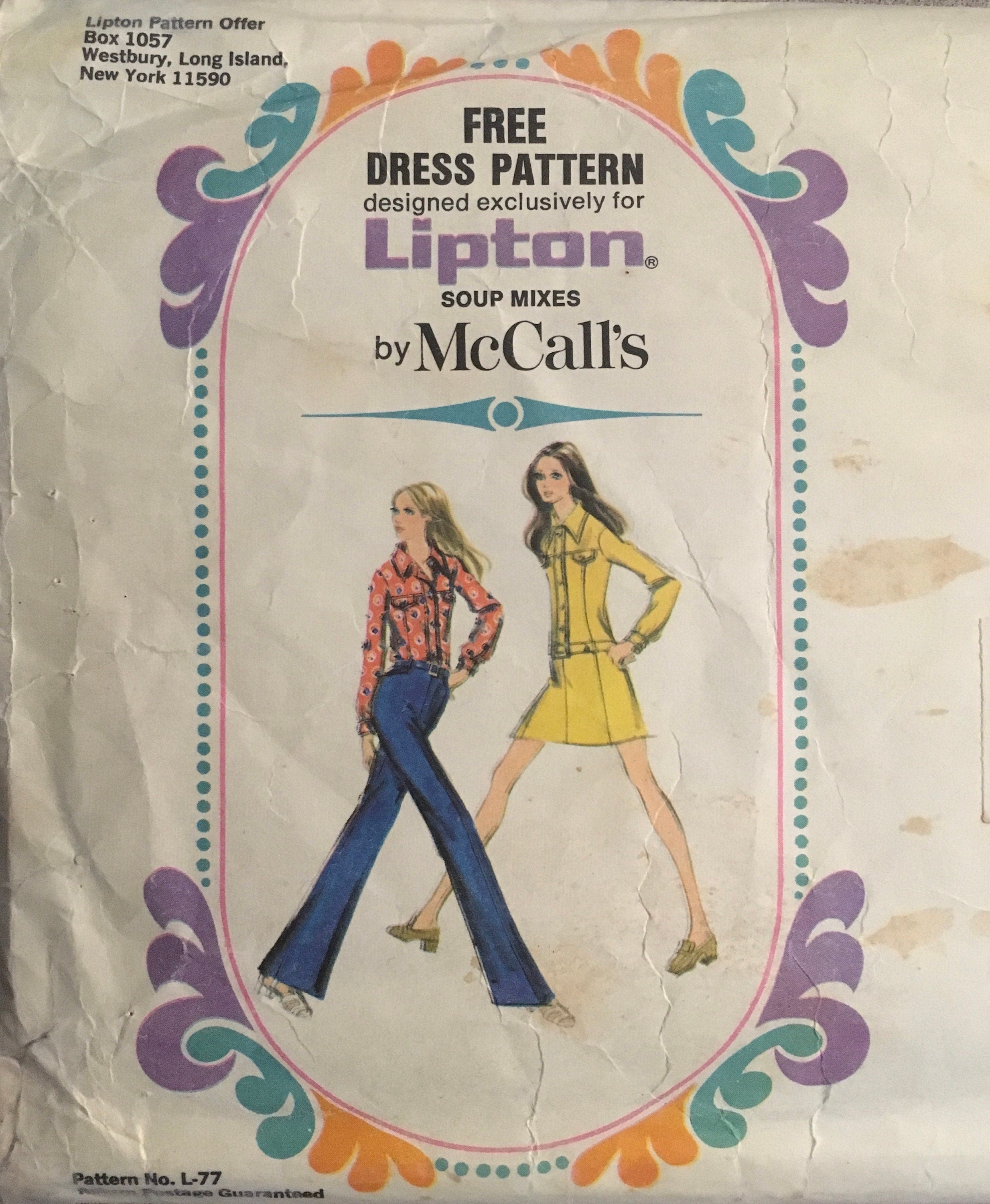 Lipton L-77 Sewing Pattern (Vintage) CUT