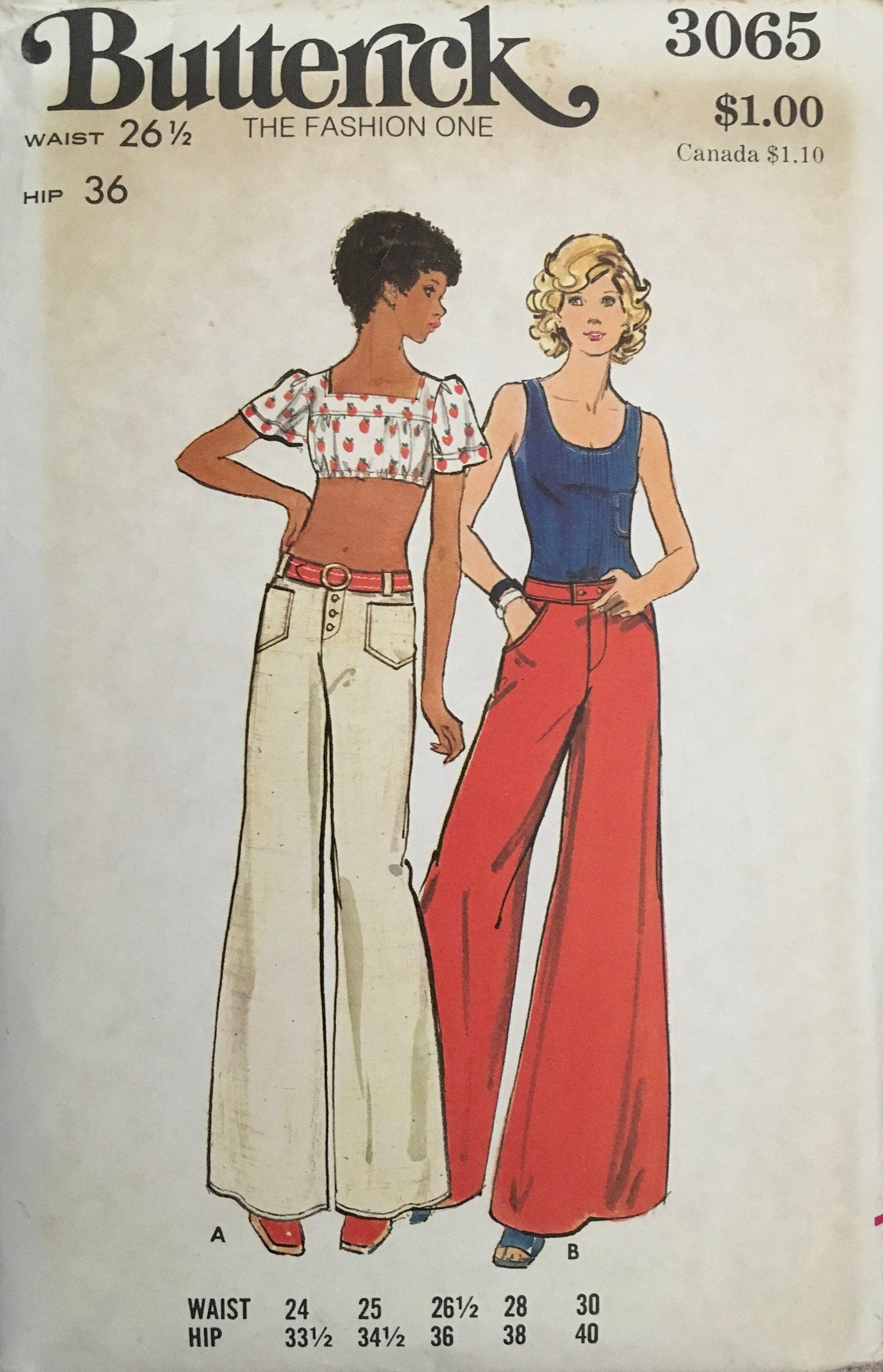 Butterick 3065 Sewing Pattern (Vintage) CUT