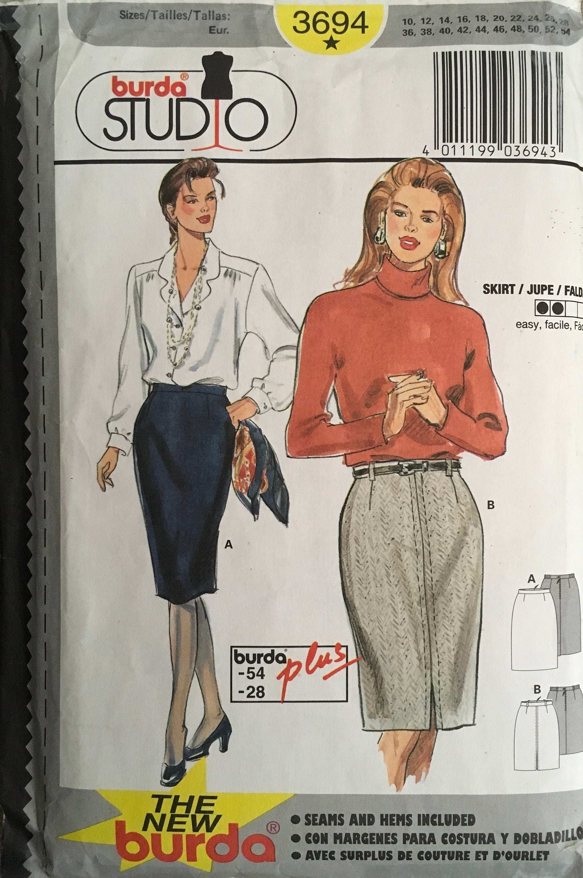 Burda 3694 Sewing Pattern (Vintage) UNCUT