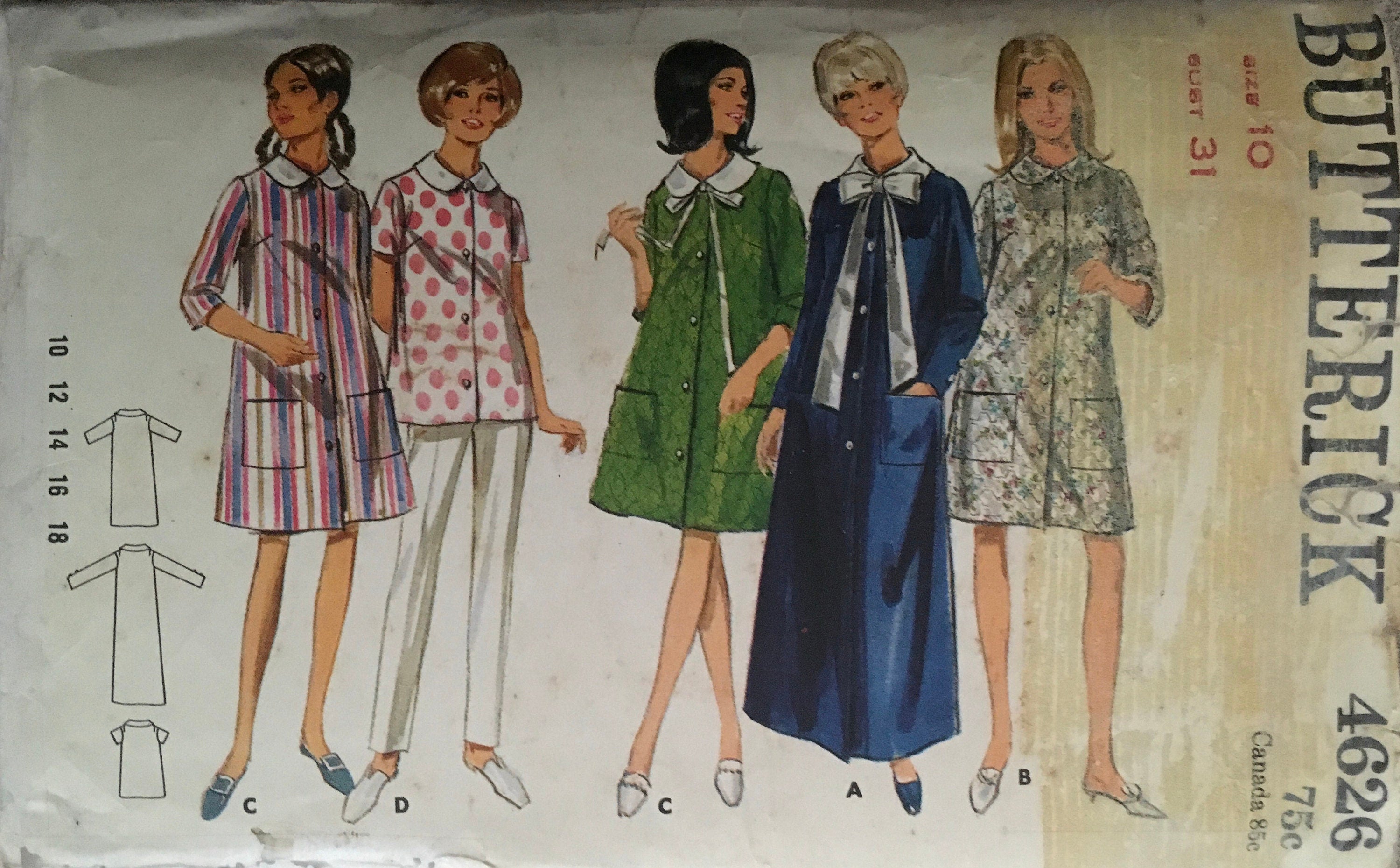 Butterick 4626 Sewing Pattern (Vintage) CUT