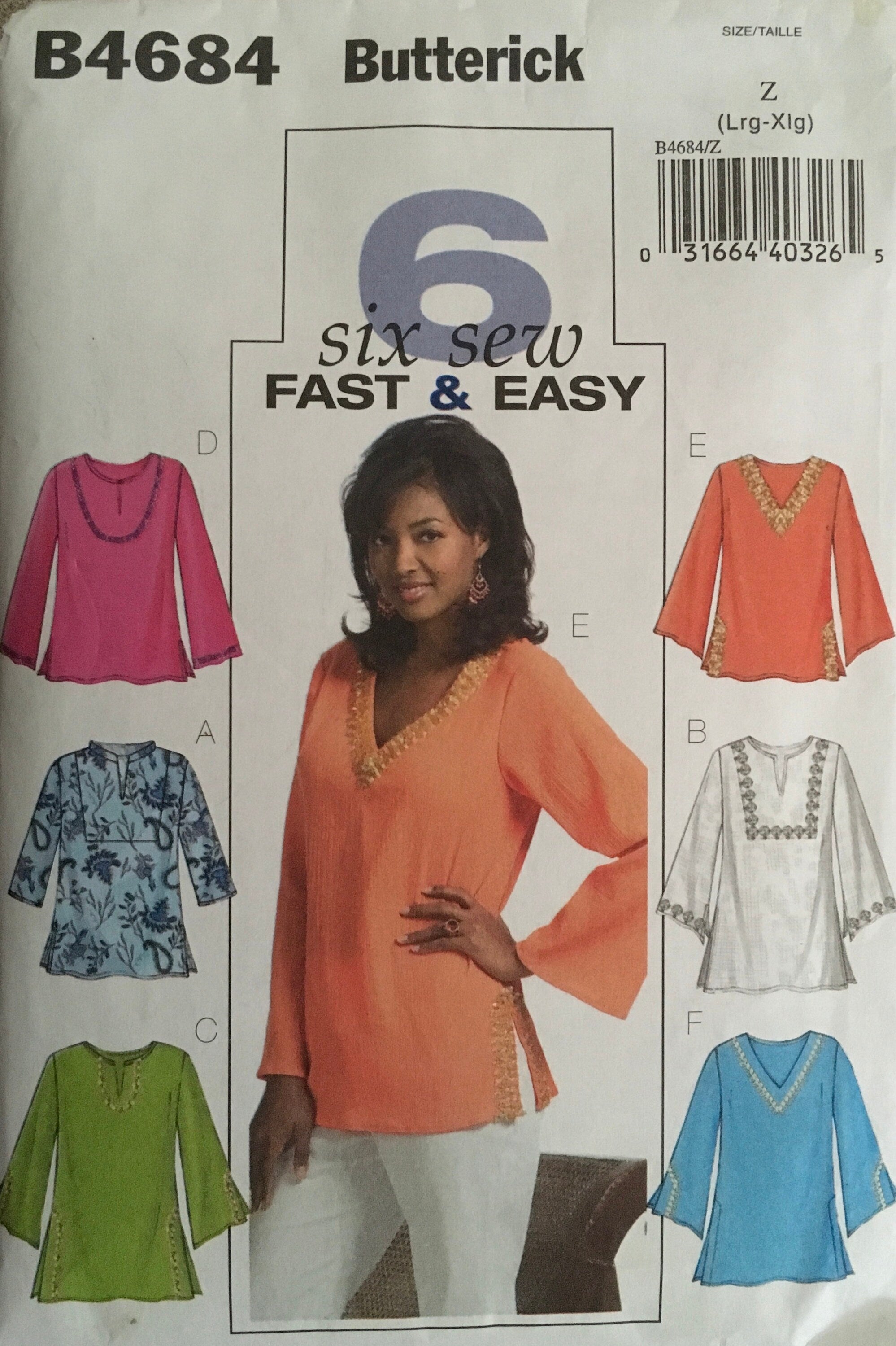 Butterick 4684 Sewing Pattern (Vintage) UNCUT/CUT