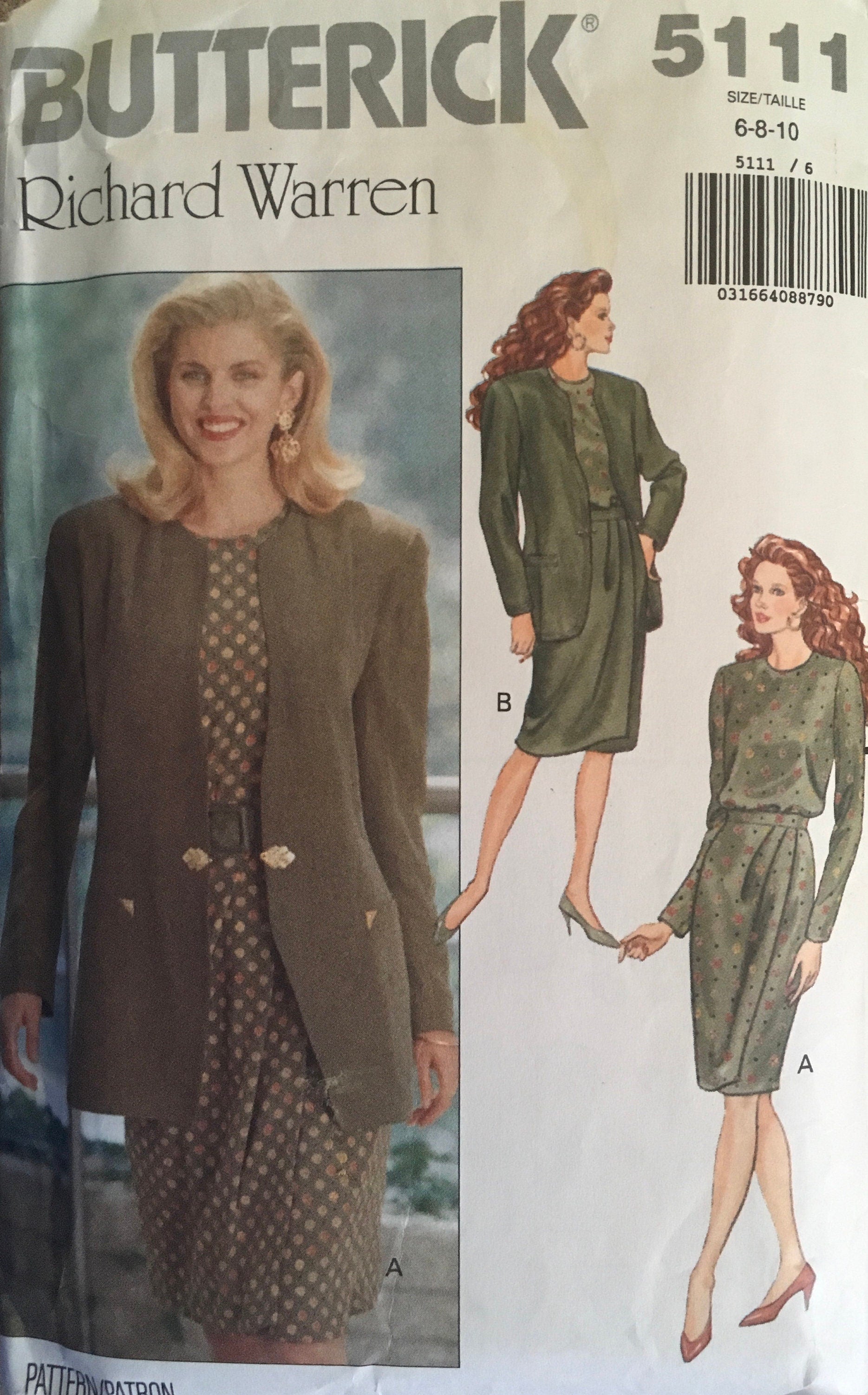 Butterick 5111 Sewing Pattern (Vintage) CUT