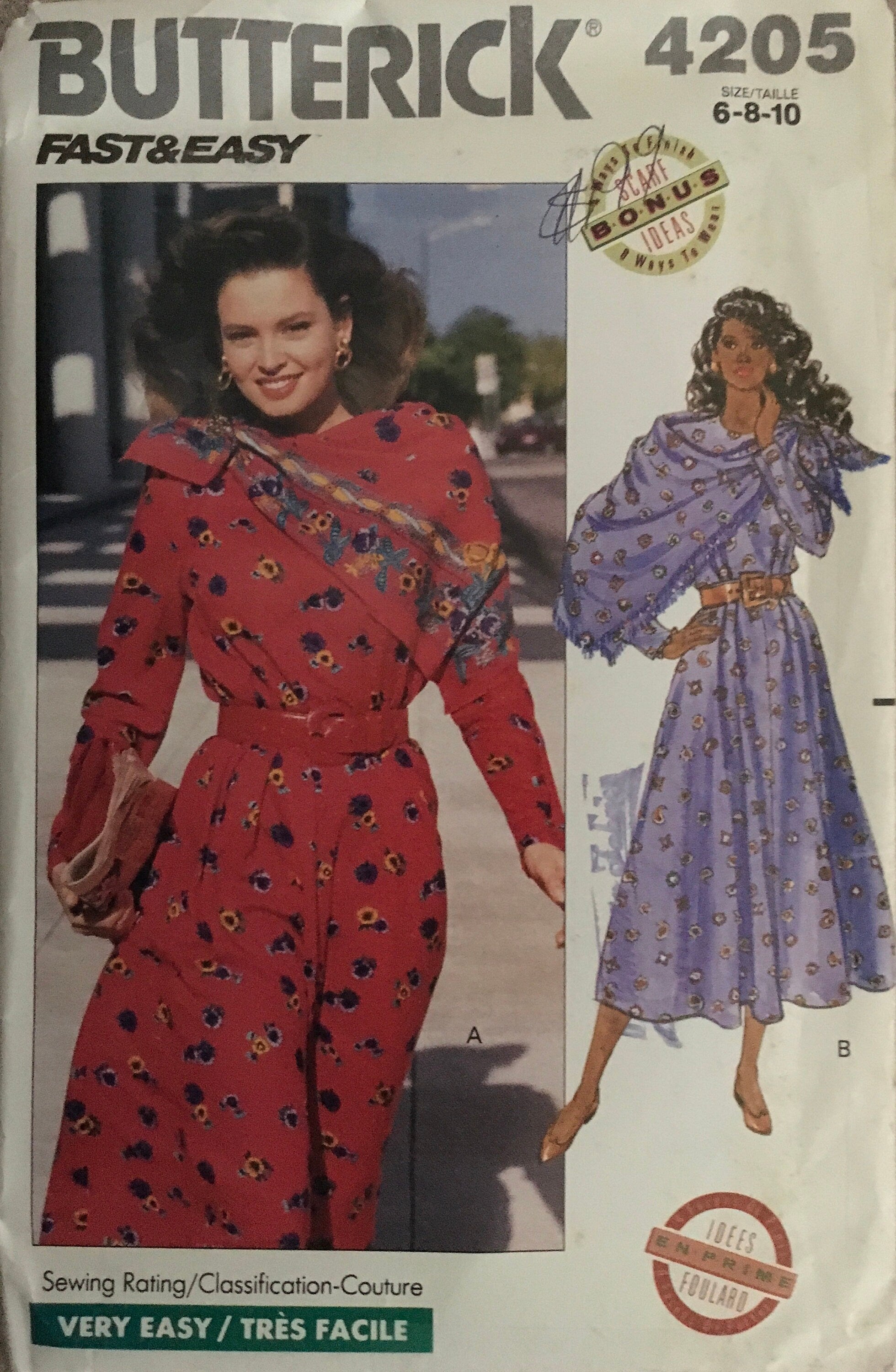 Butterick 4205 Sewing Pattern (Vintage) UNCUT
