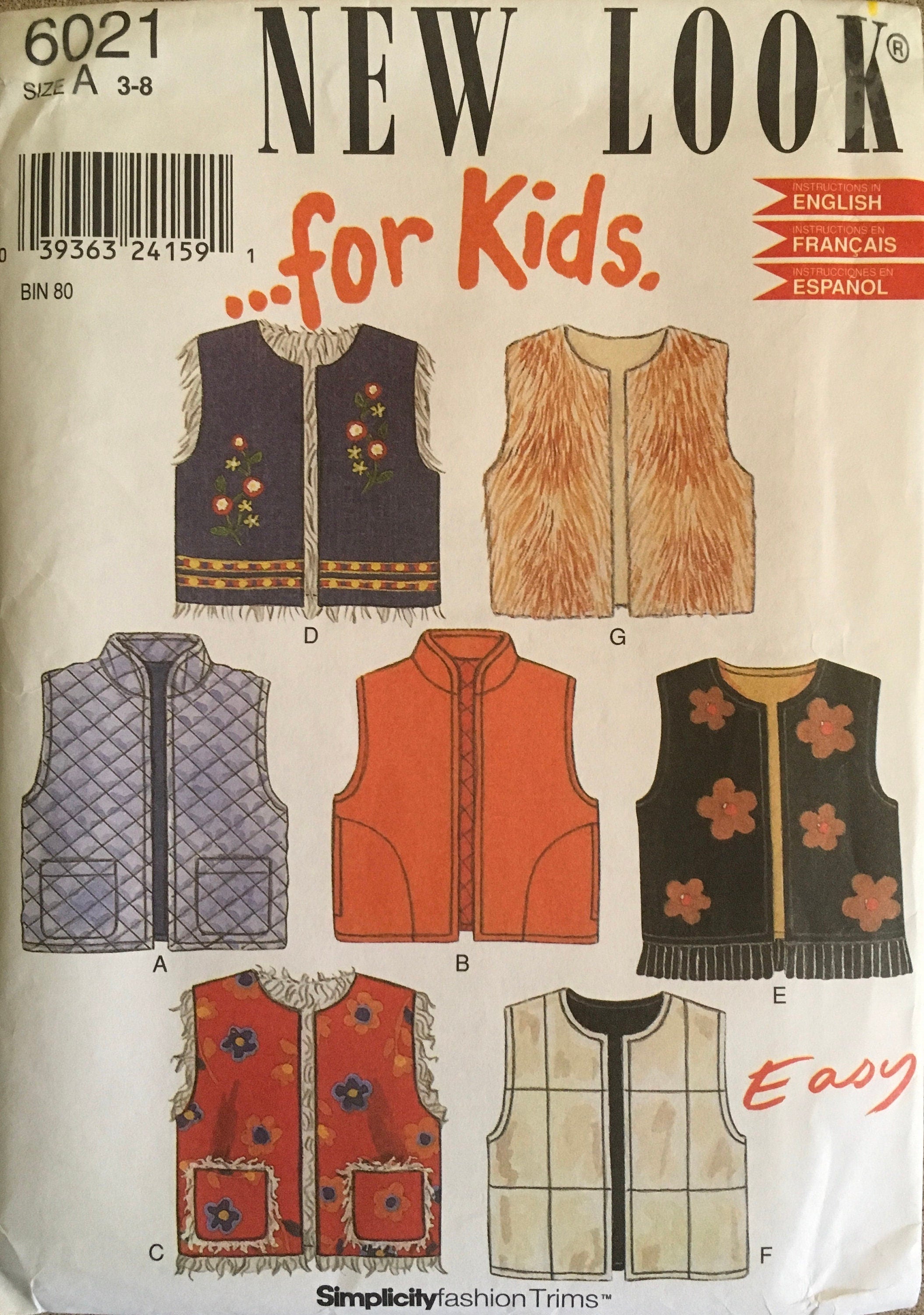 New Look 6021 Sewing Pattern (Vintage) UNCUT