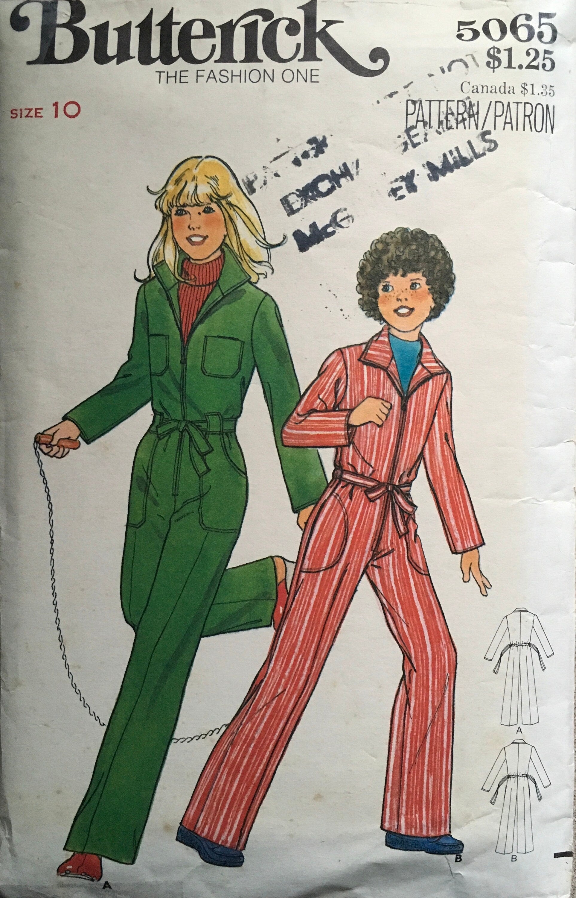 Butterick 5065 Sewing Pattern (Vintage) CUT