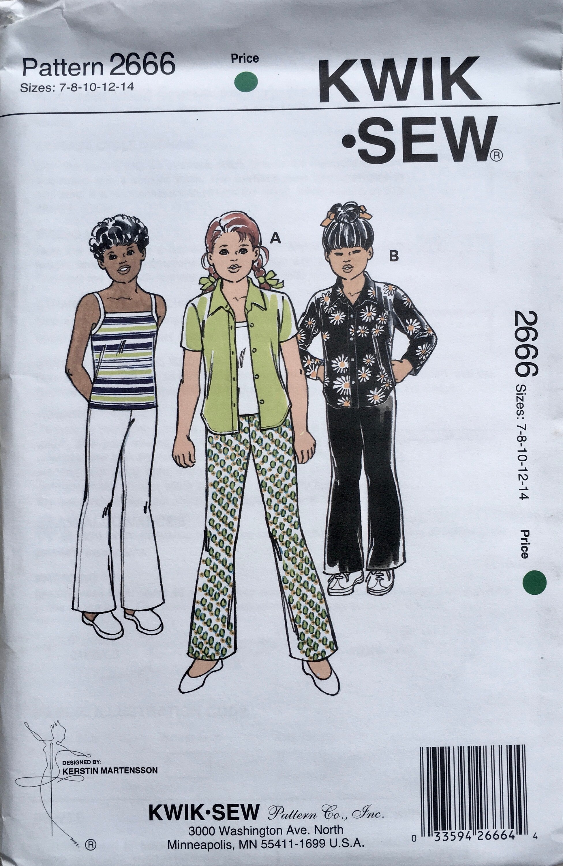 Kwik Sew 2666 Sewing Pattern (Vintage) UNCUT