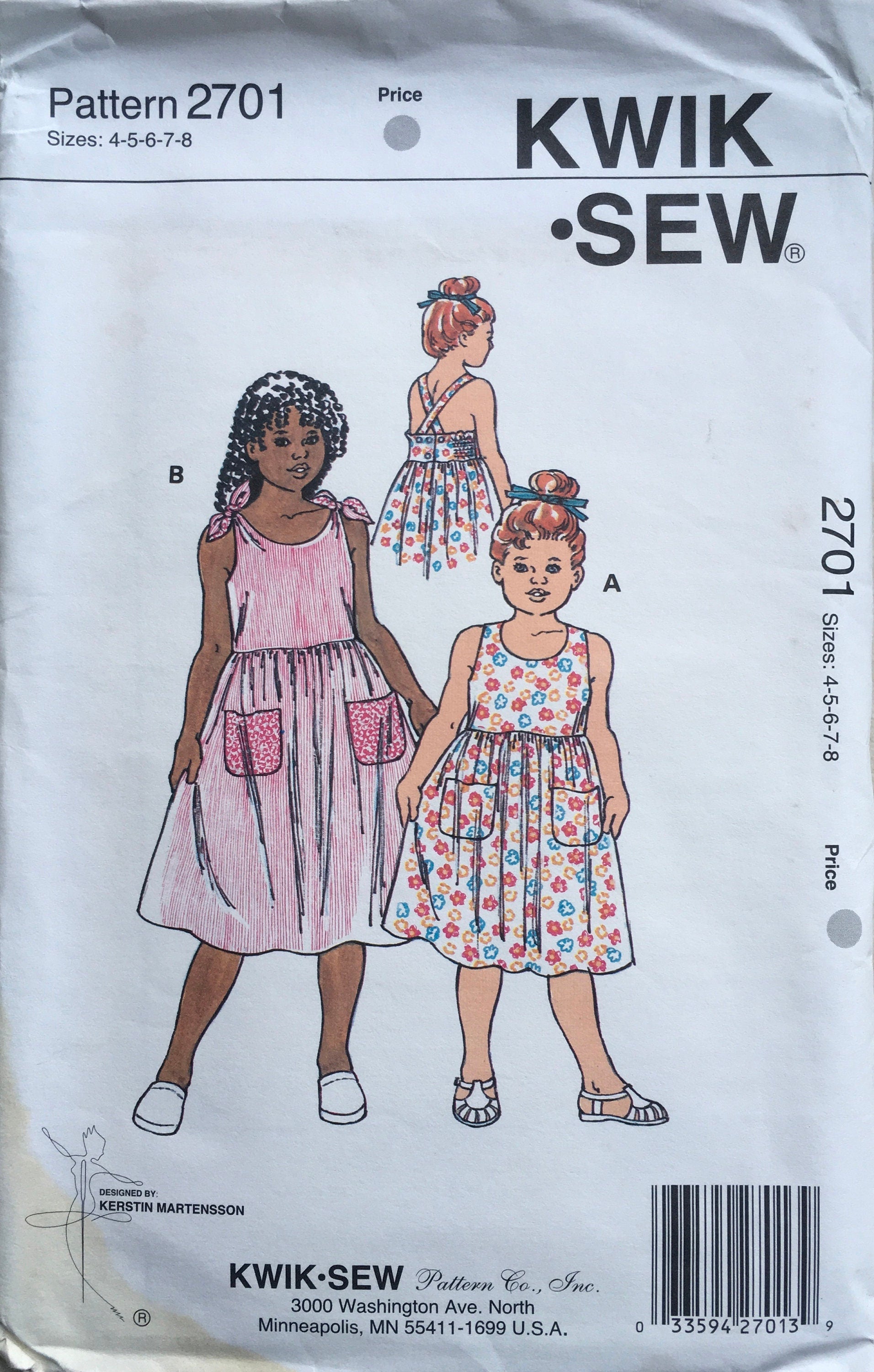 Kwik Sew 2701 Sewing Pattern (Vintage) UNCUT