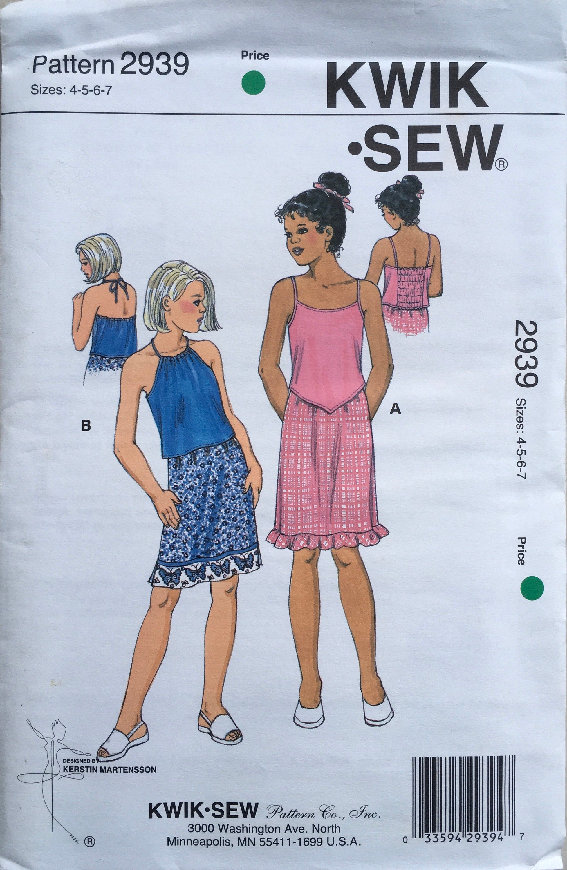 Kwik Sew 2939/2940 Sewing Pattern (Vintage) UNCUT