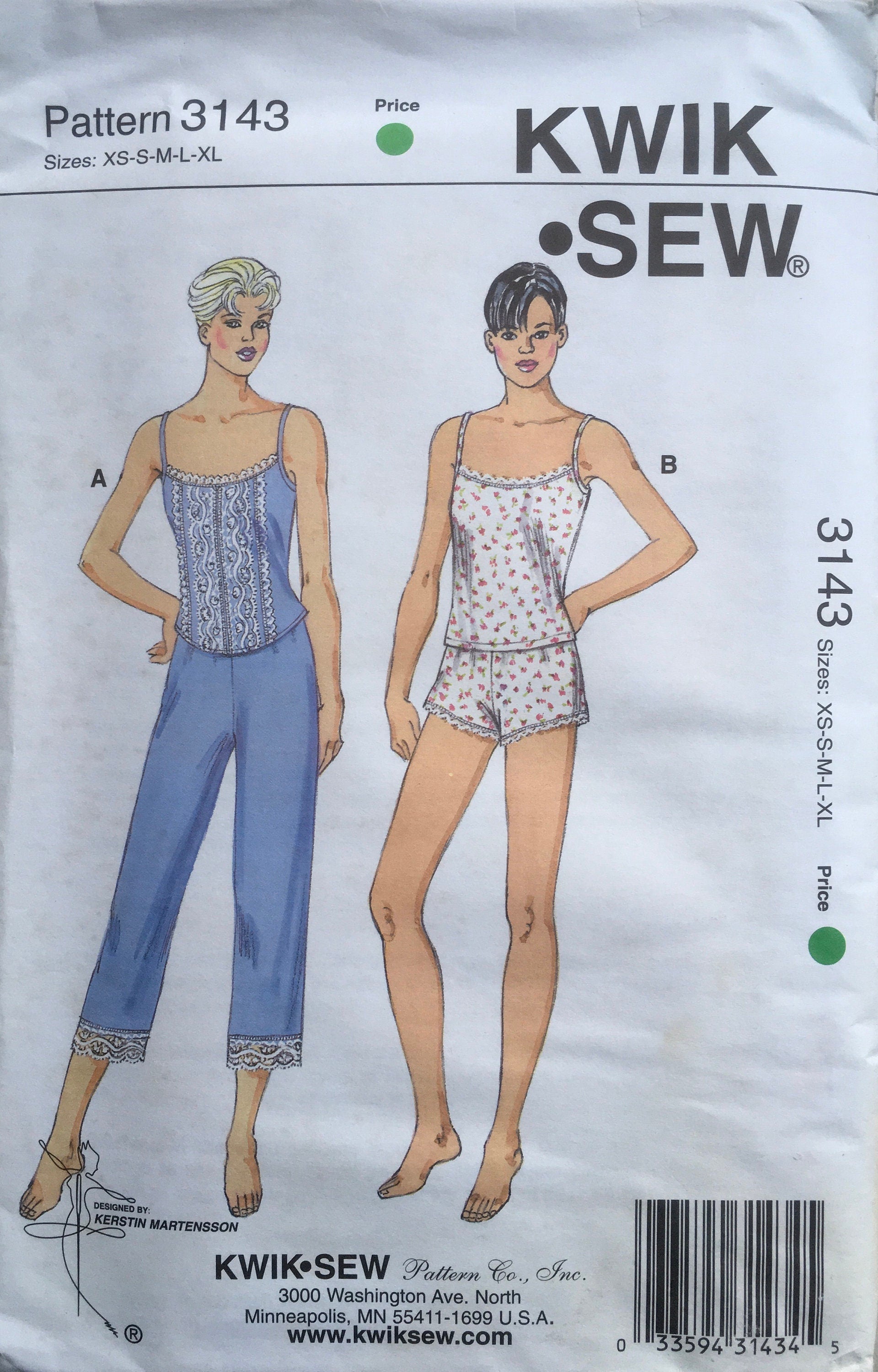 Kwik Sew 3143 Sewing Pattern (Vintage) UNCUT