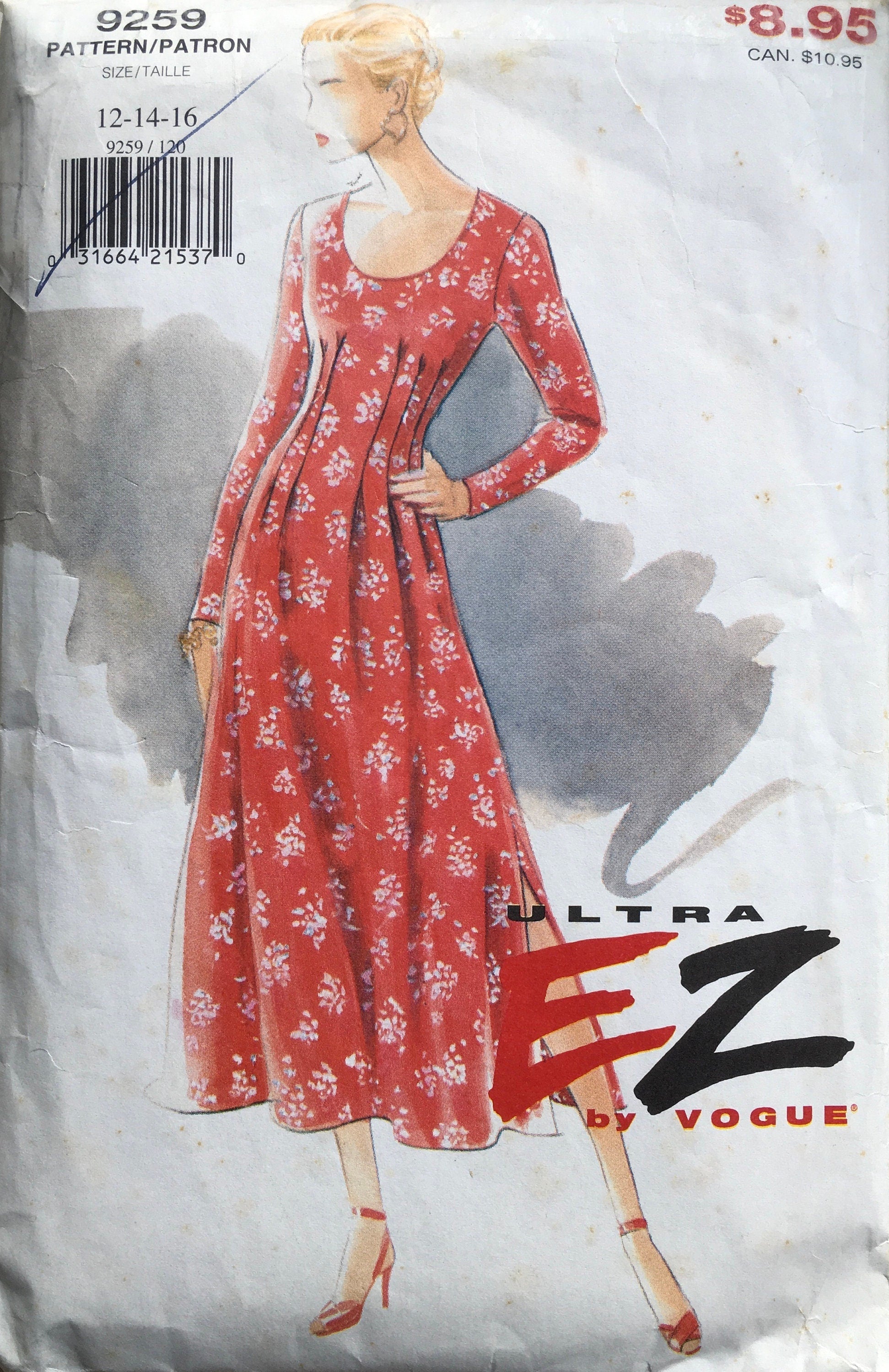 Vogue 9259 Sewing Pattern (Vintage) CUT