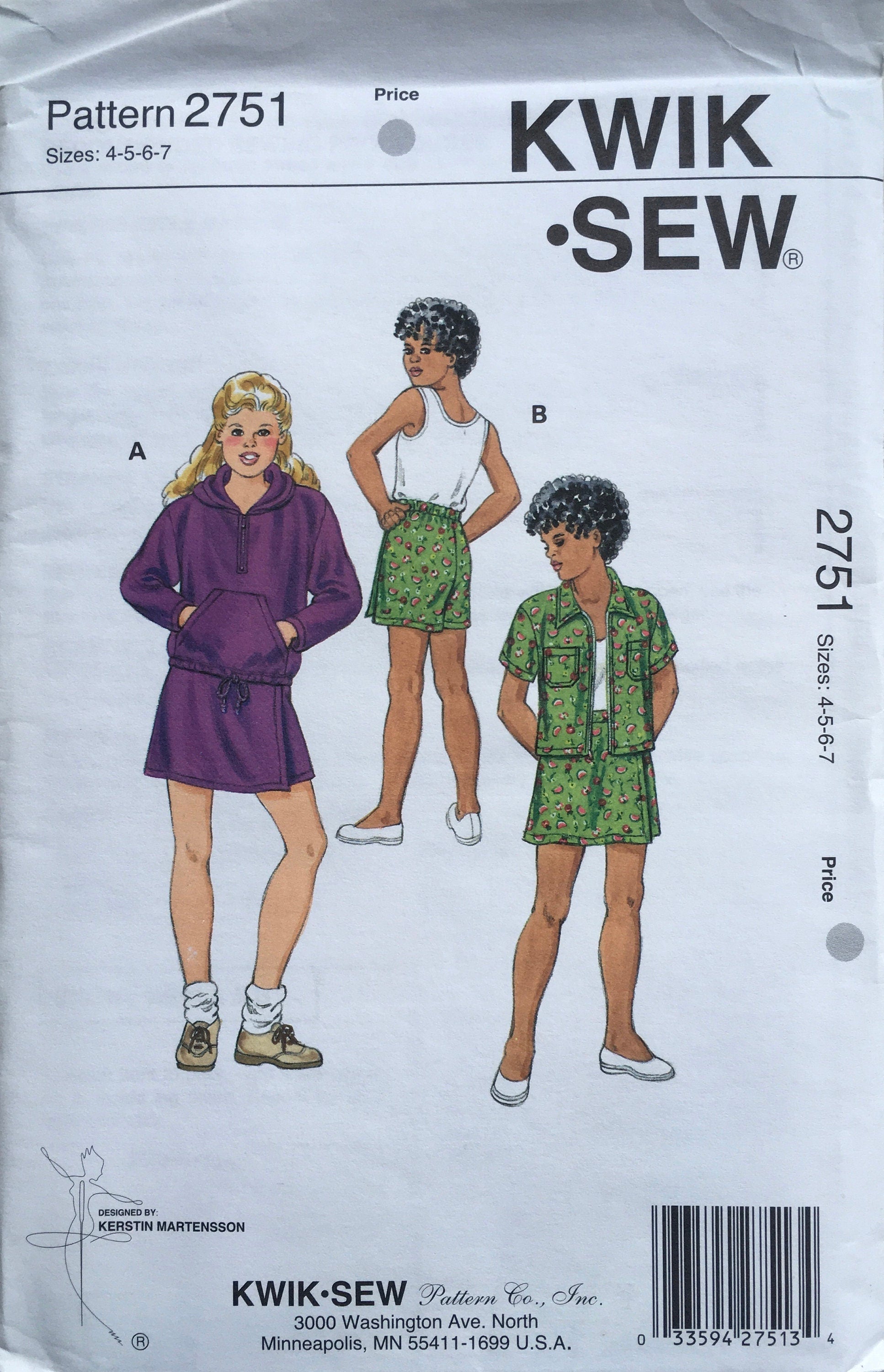 Kwik Sew 2751/2752 Sewing Pattern (Vintage) UNCUT