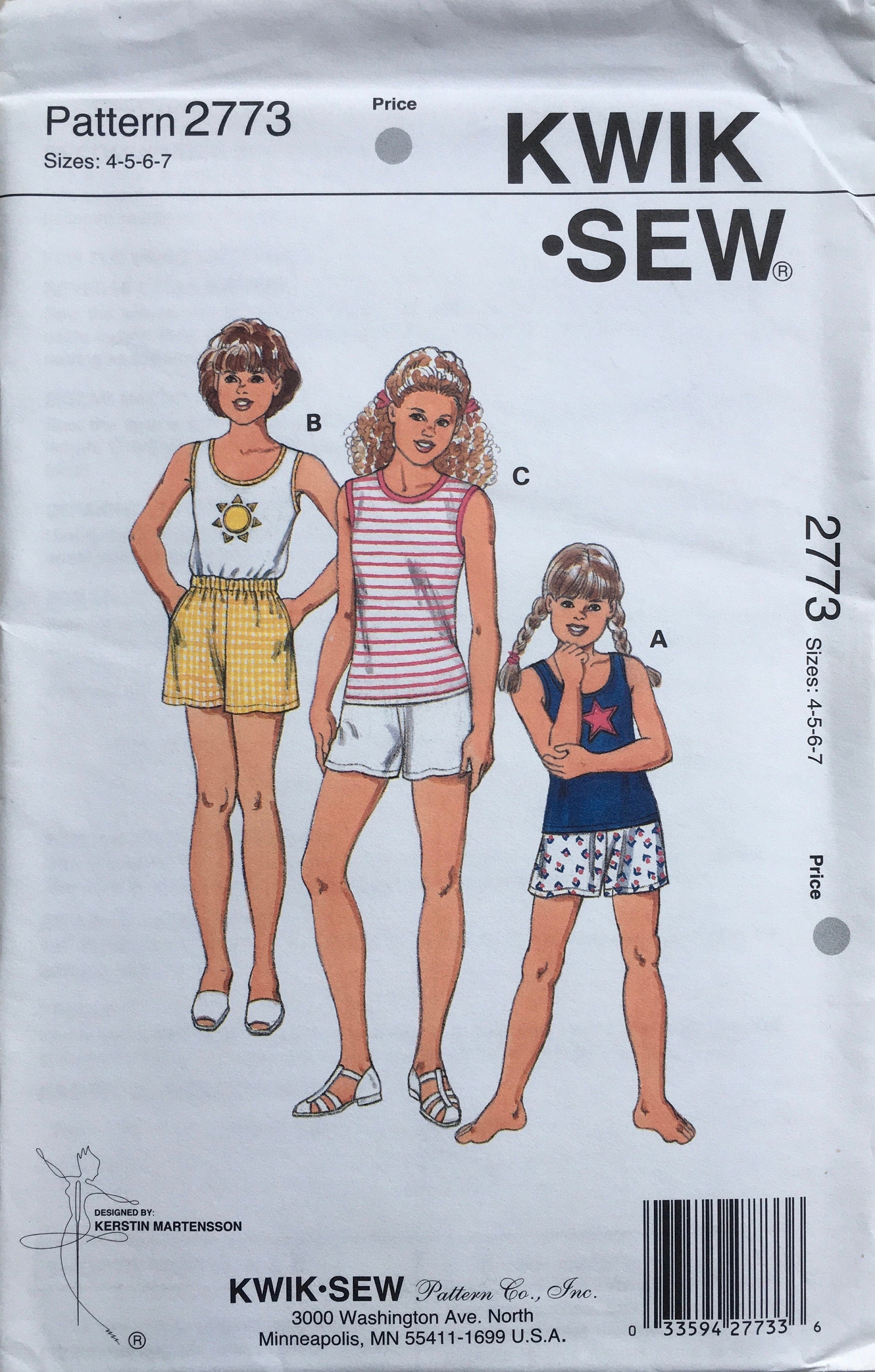 Kwik Sew 2773/2774 Sewing Pattern (Vintage) UNCUT