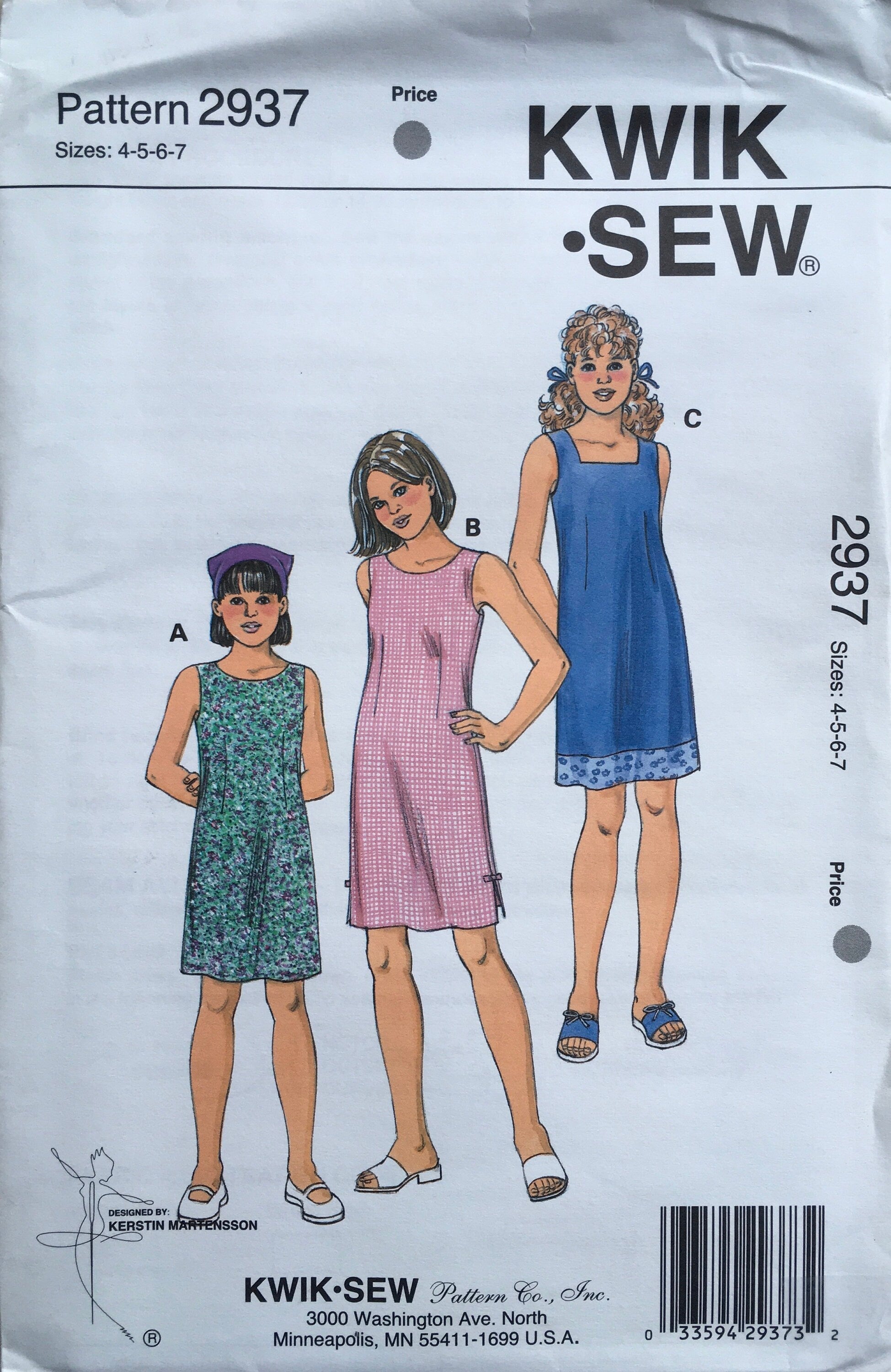 Kwik Sew 2937 Sewing Pattern (Vintage) UNCUT