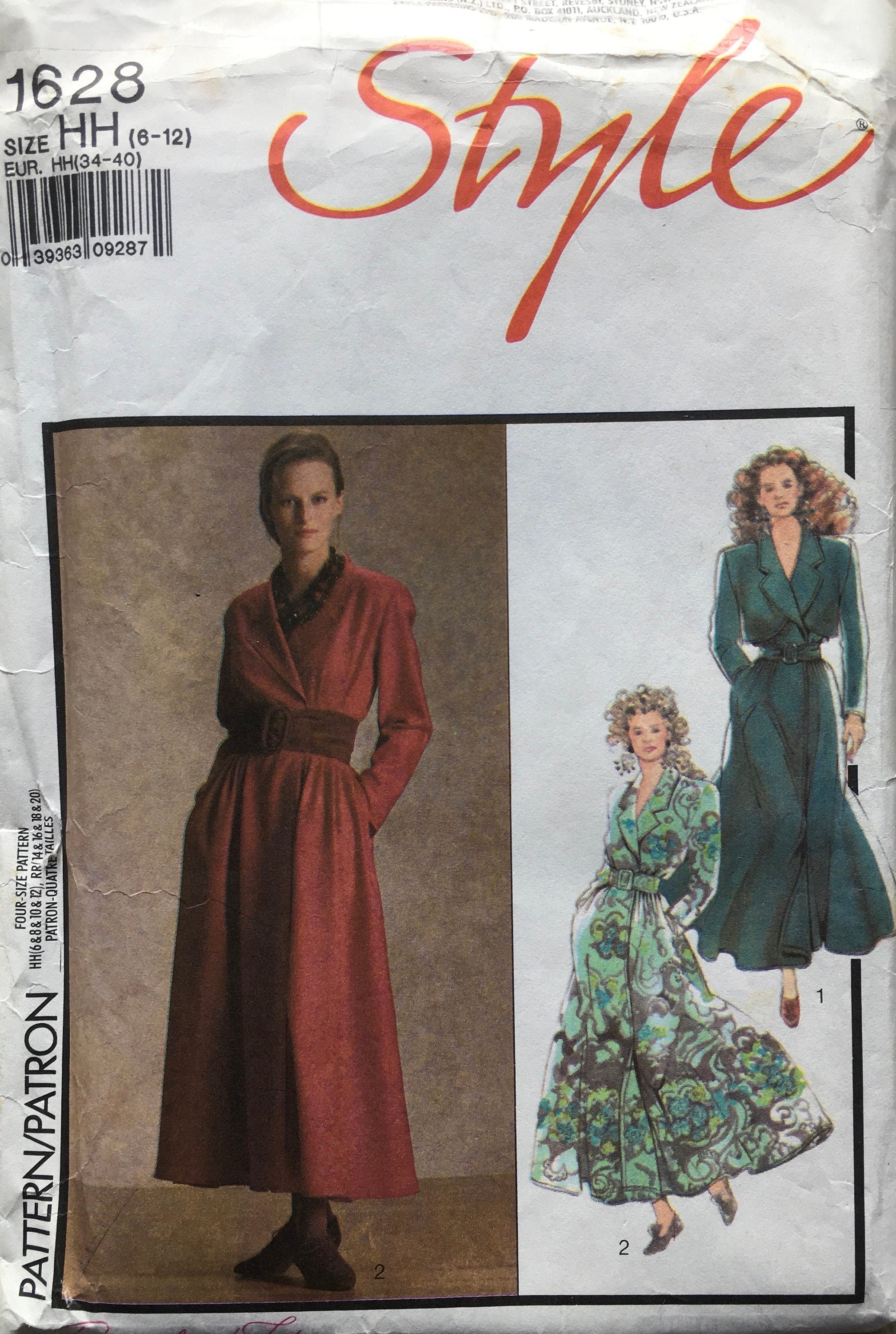 Style 1628 Sewing Pattern (Vintage) UNCUT
