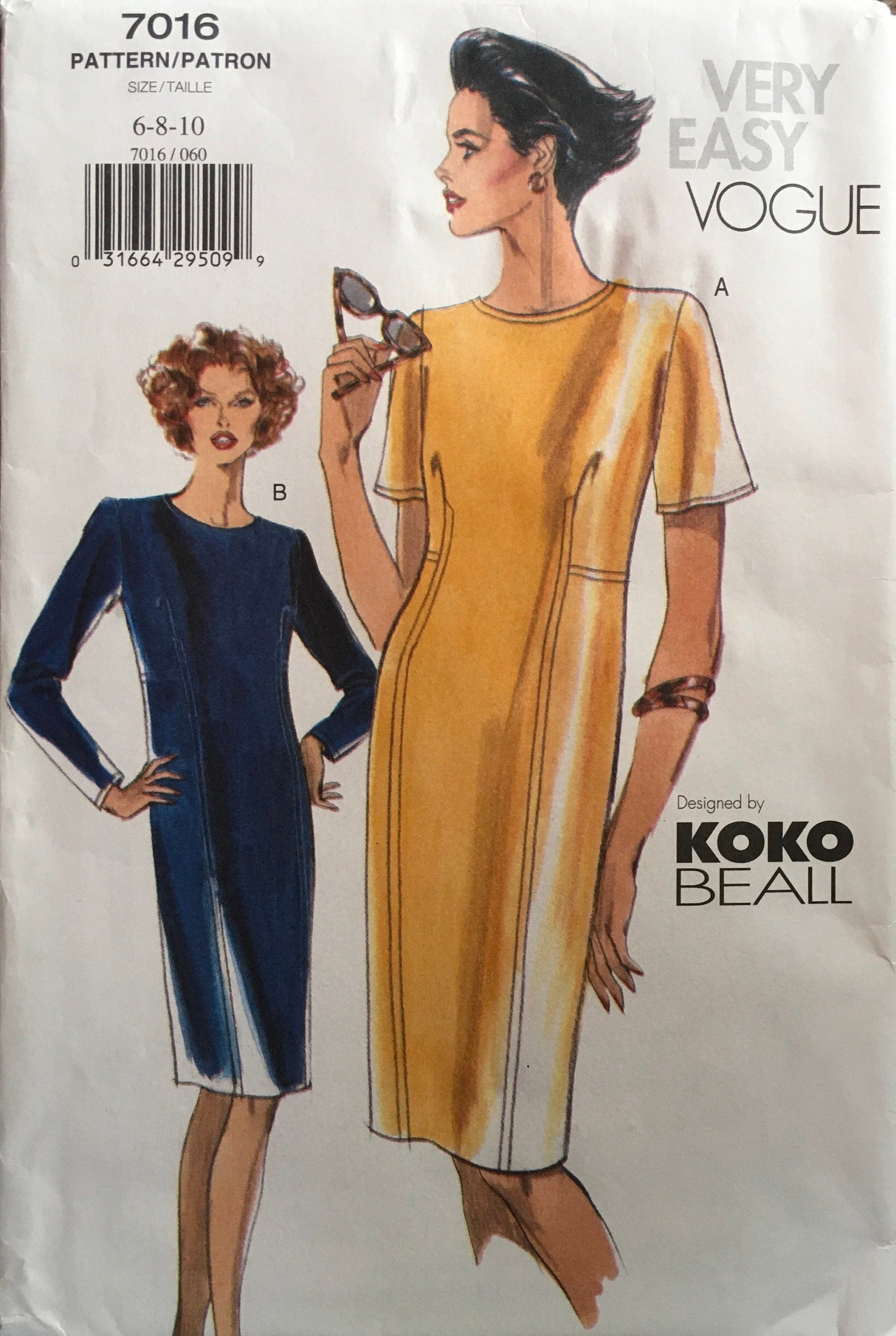 Vogue 7016 Sewing Pattern (Vintage) UNCUT