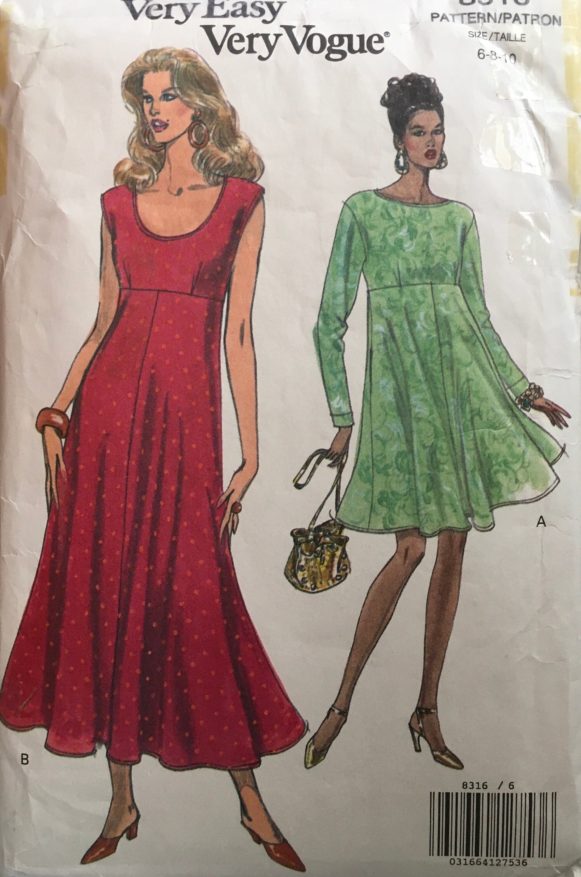 Vogue 8316 Sewing Pattern (Vintage) CUT