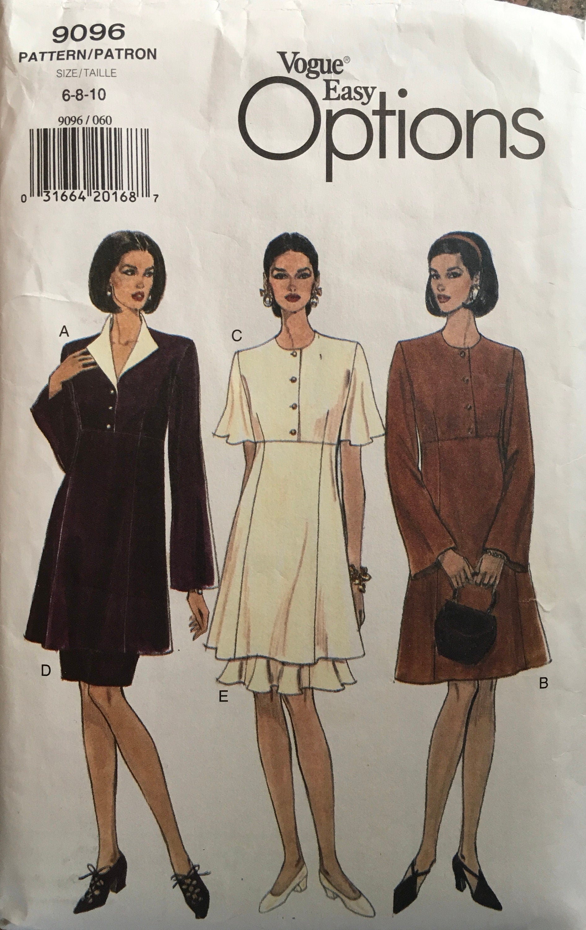 Vogue 9096 Sewing Pattern (Vintage) CUT