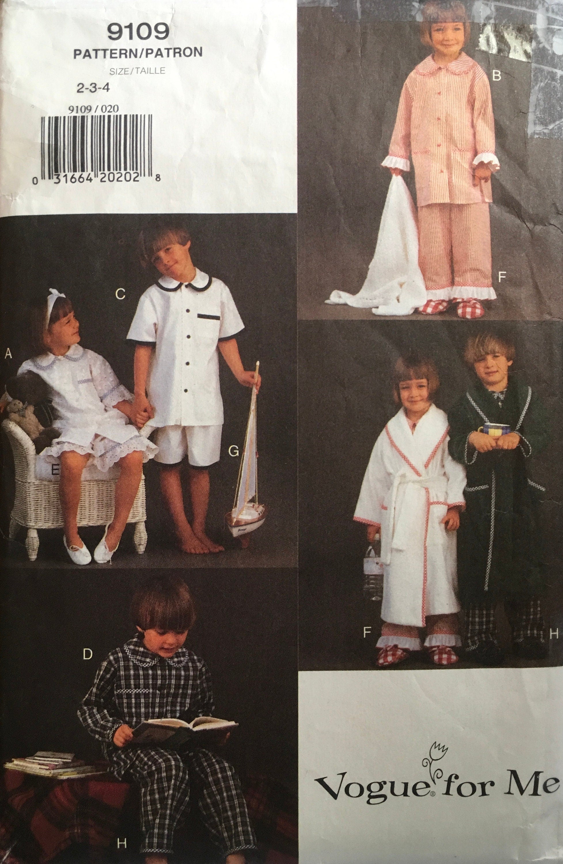 Vogue 9109 Sewing Pattern (Vintage) CUT