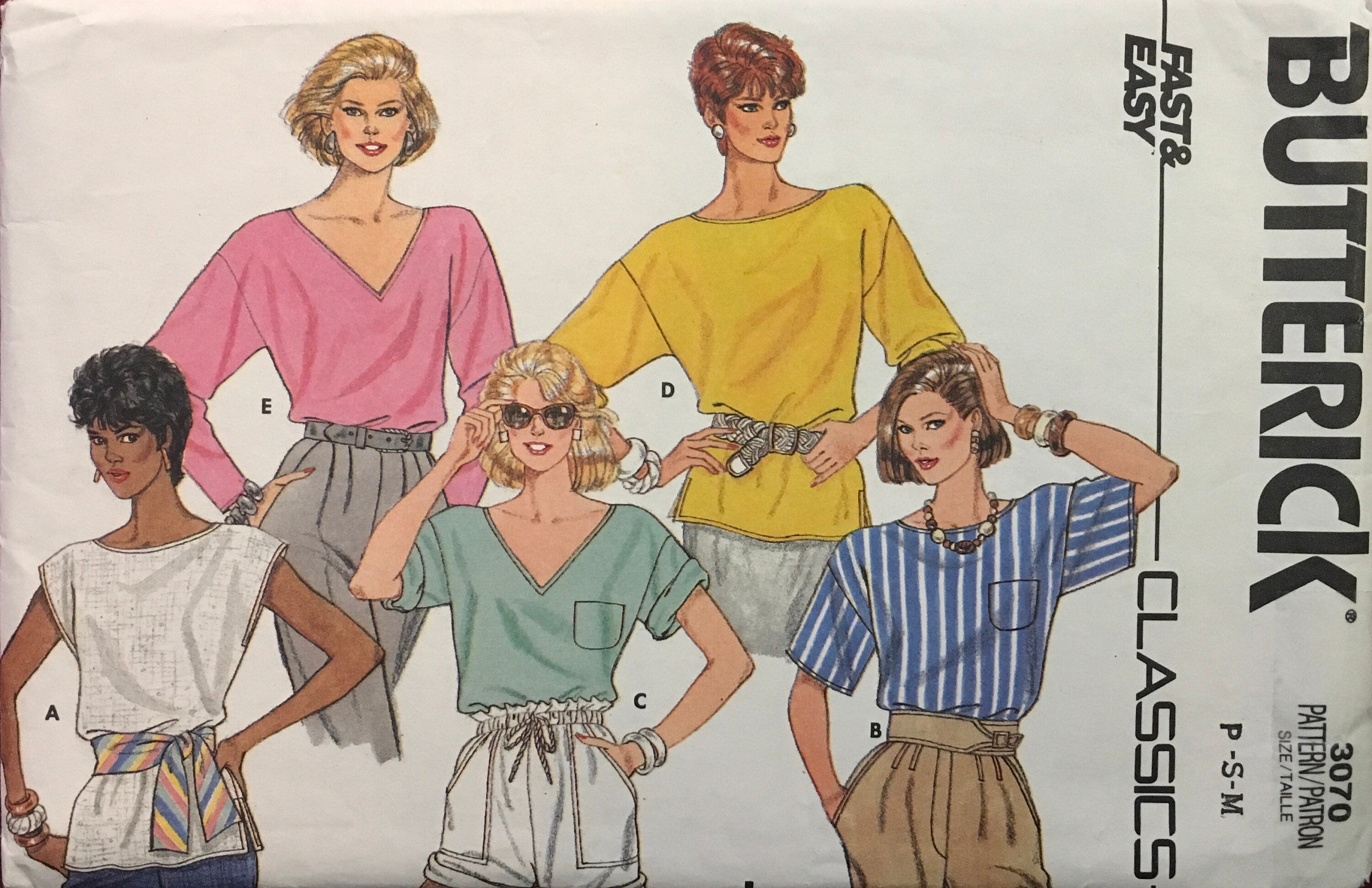 Butterick 3070 Sewing Pattern (Vintage) CUT