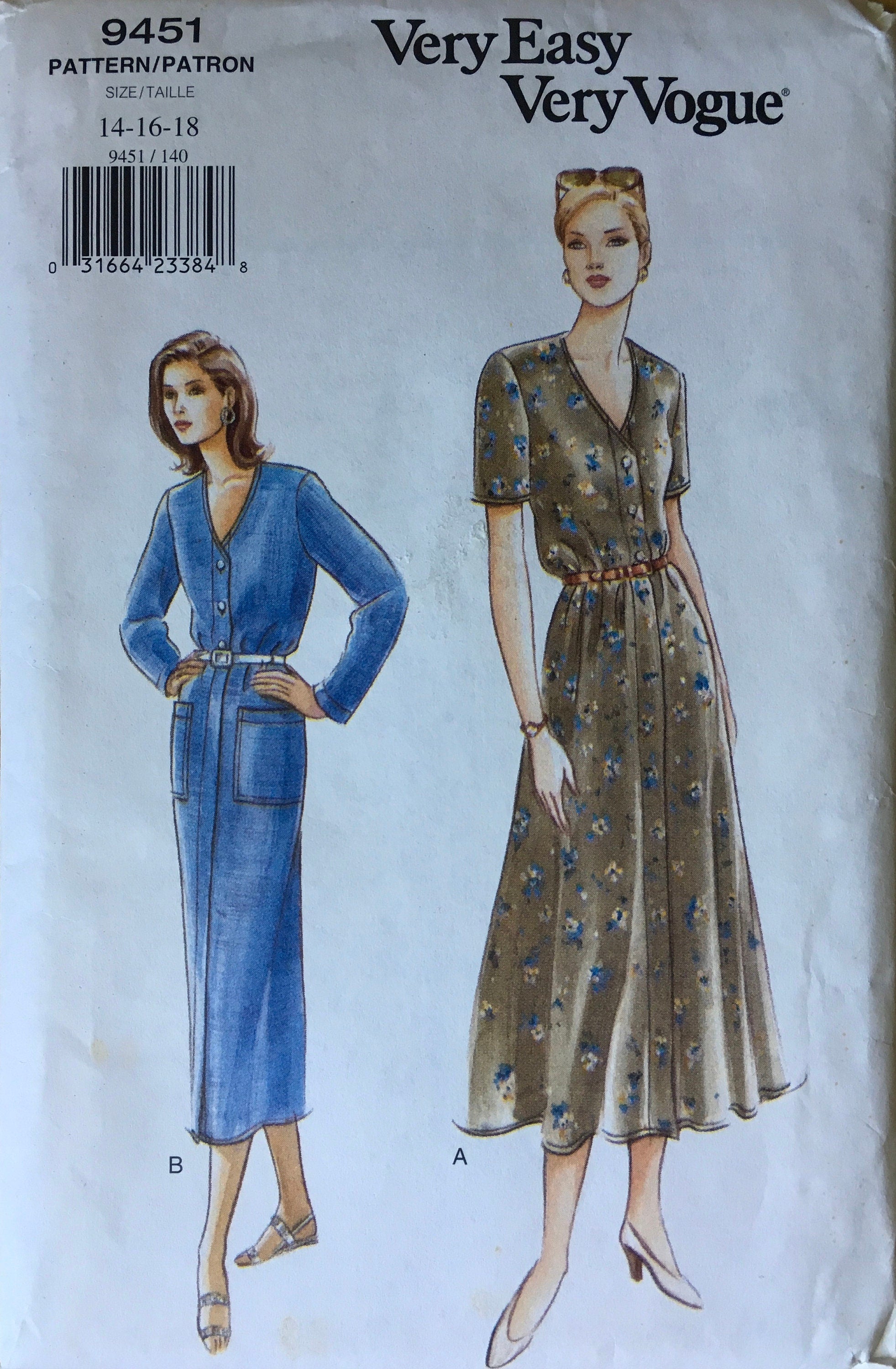 Vogue 9451 Sewing Pattern (Vintage) UNCUT