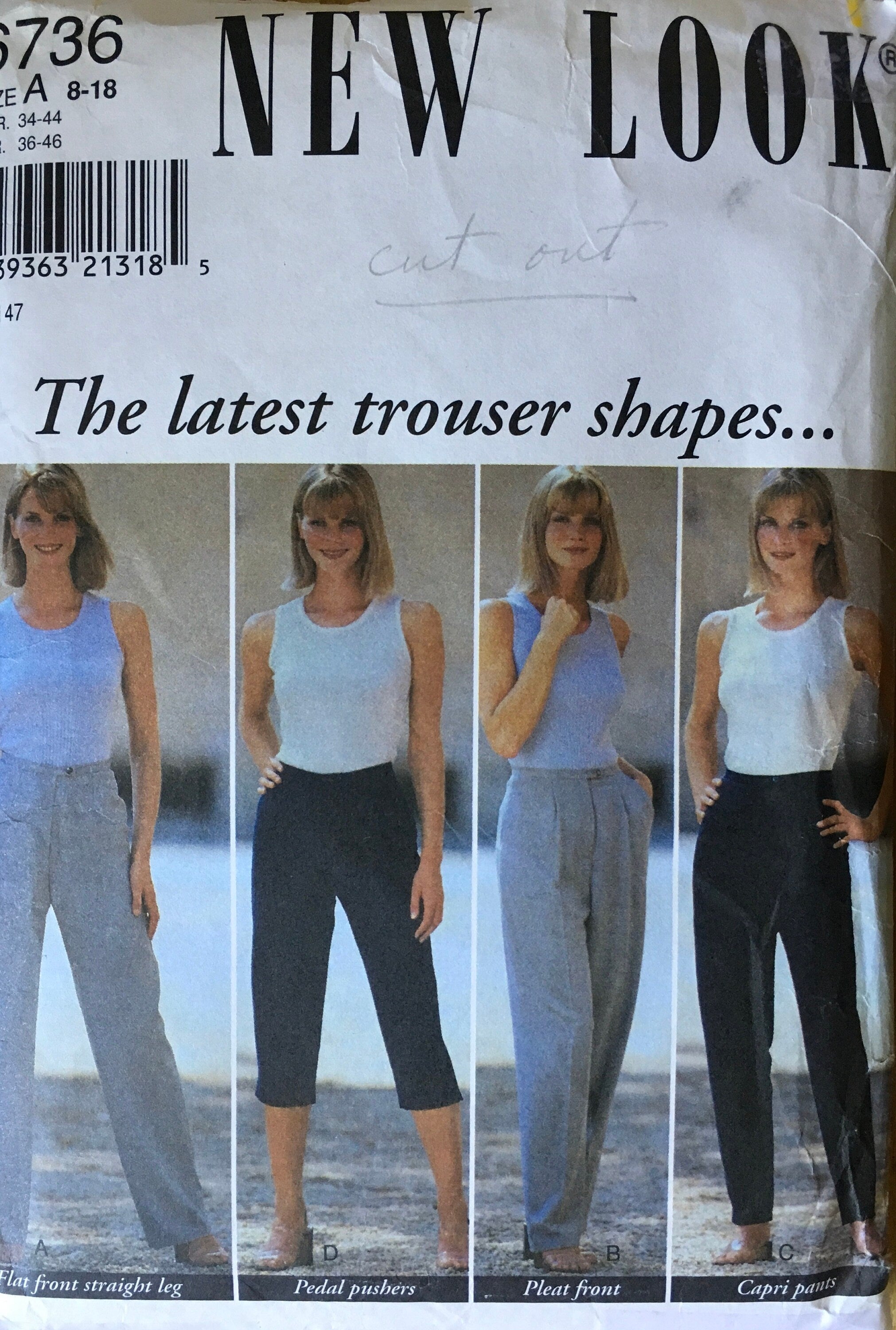 New Look 6736 Sewing Pattern (Vintage) CUT