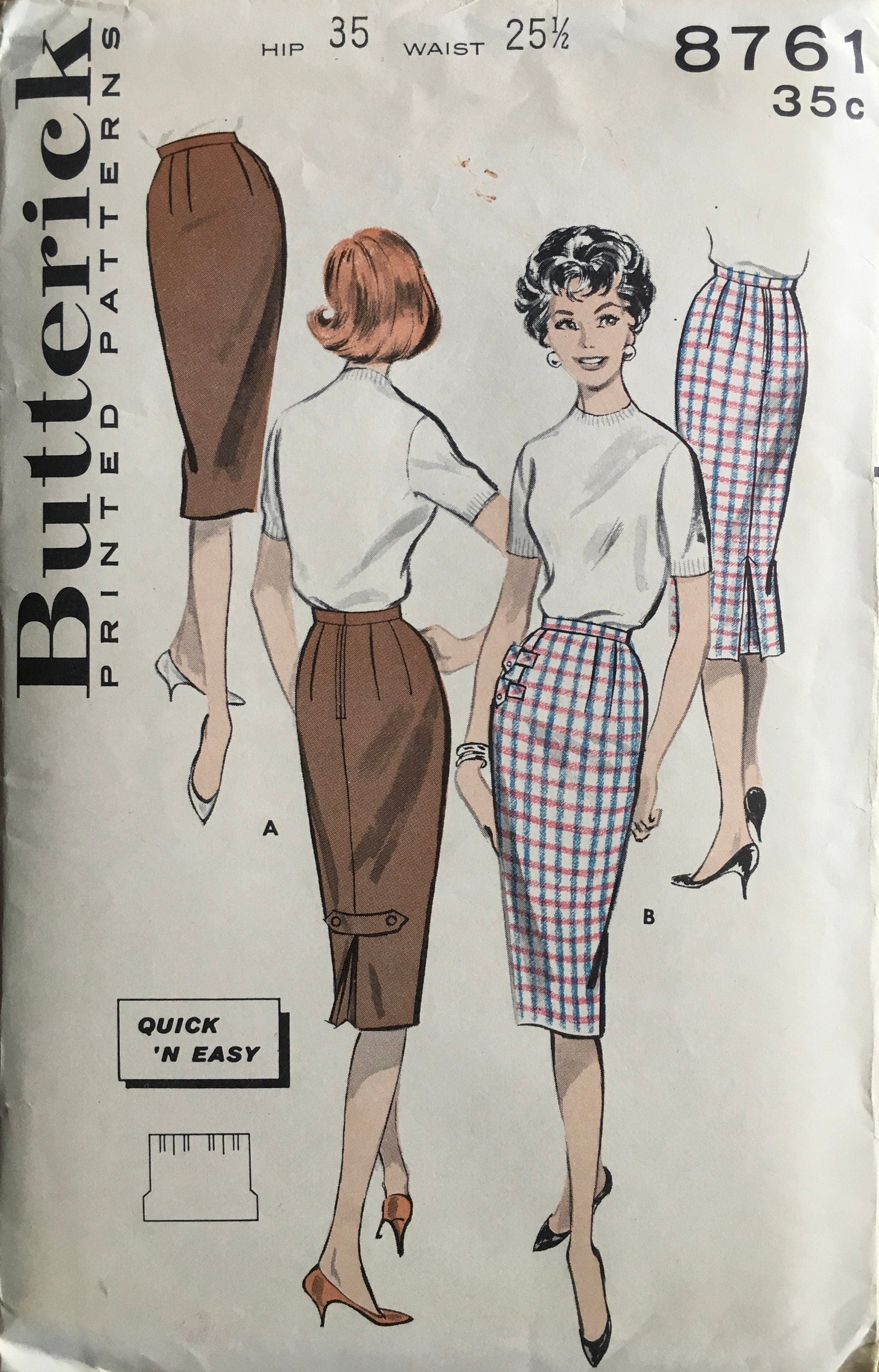 Butterick 8761 Sewing Pattern (Vintage) CUT