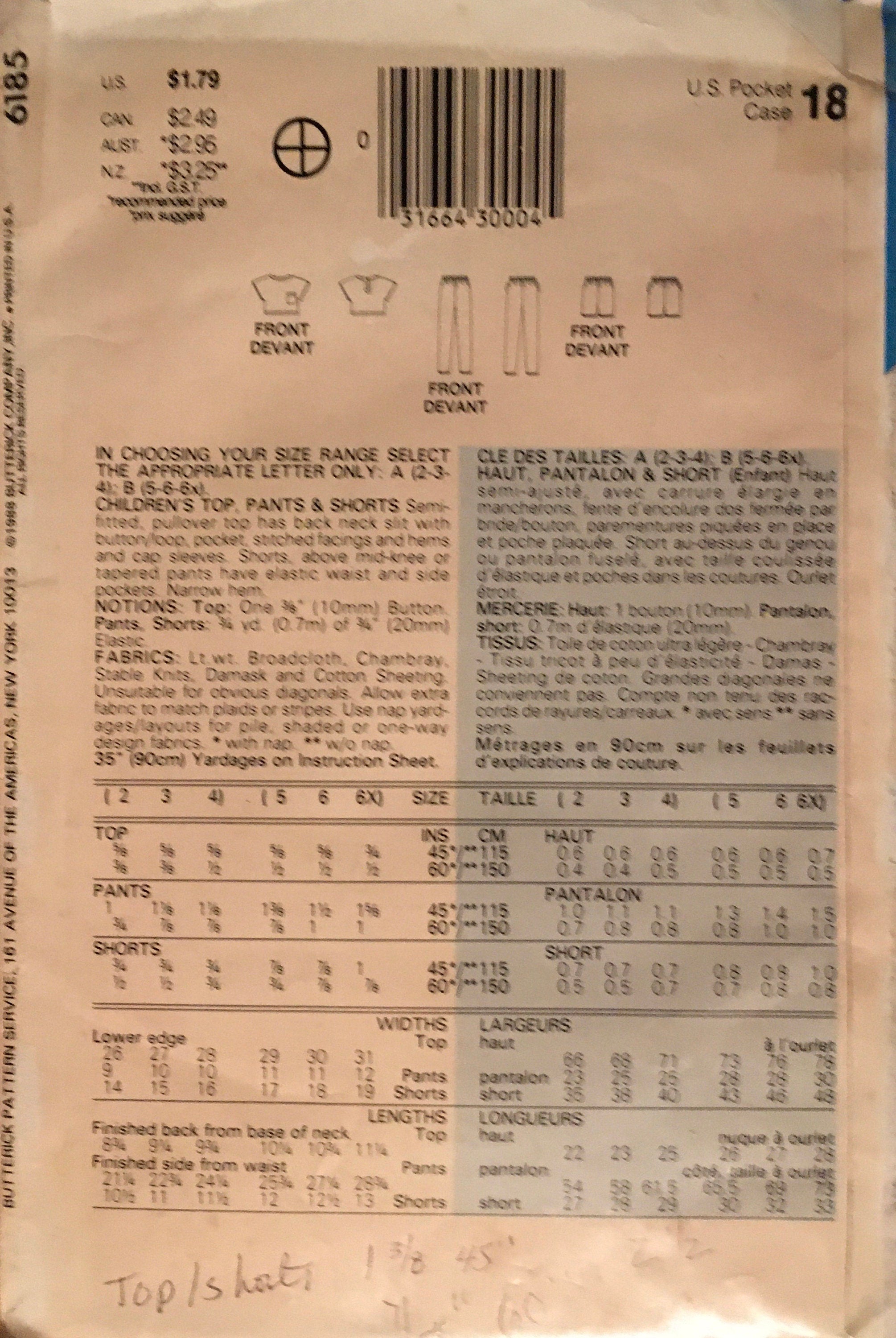 See & Sew 6185 Sewing Pattern (Vintage) CUT